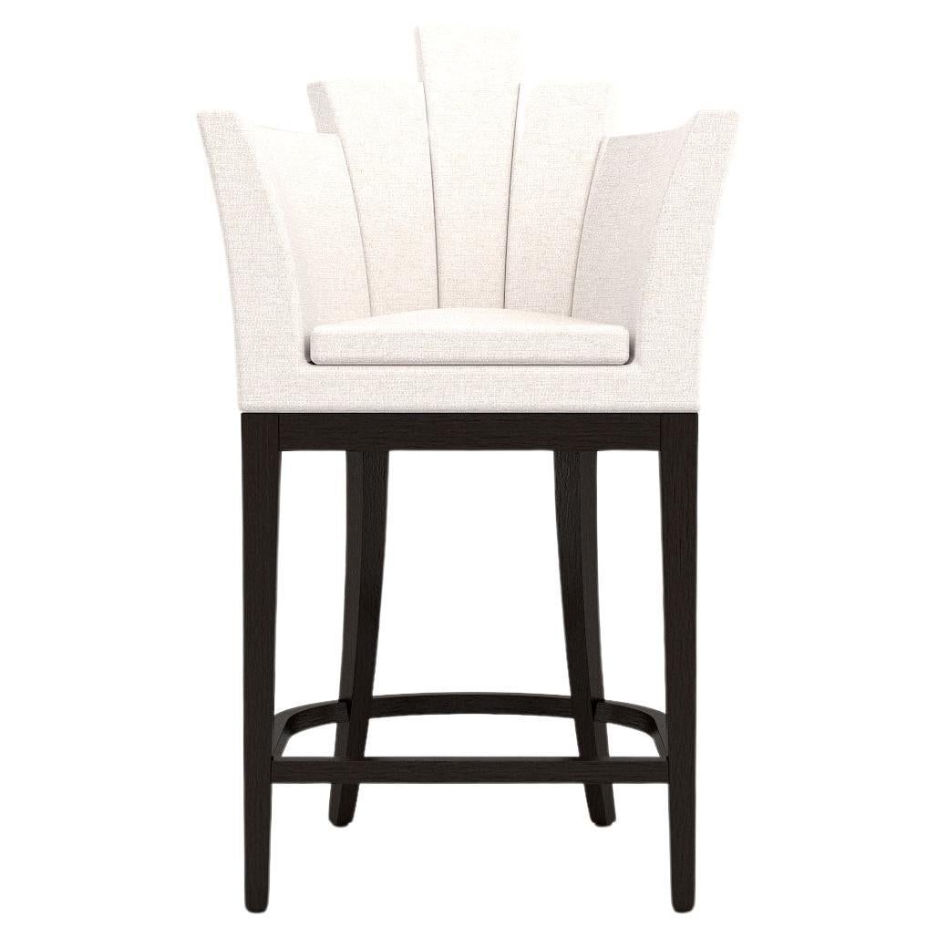 Empire Bar Stool - Handcrafted Modern Art Deco Stool with Stained Legs
