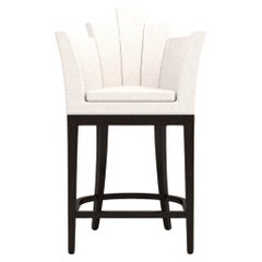 Empire Bar Stool - Handcrafted Modern Art Deco Stool with Stained Legs