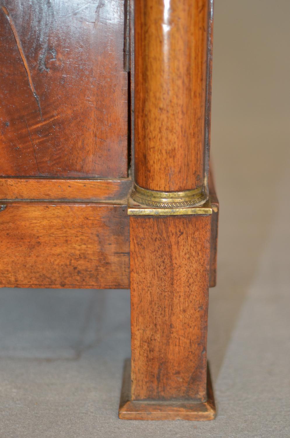 Empire Bedside Table in Light Walnut of French Origin Dated 1840 5