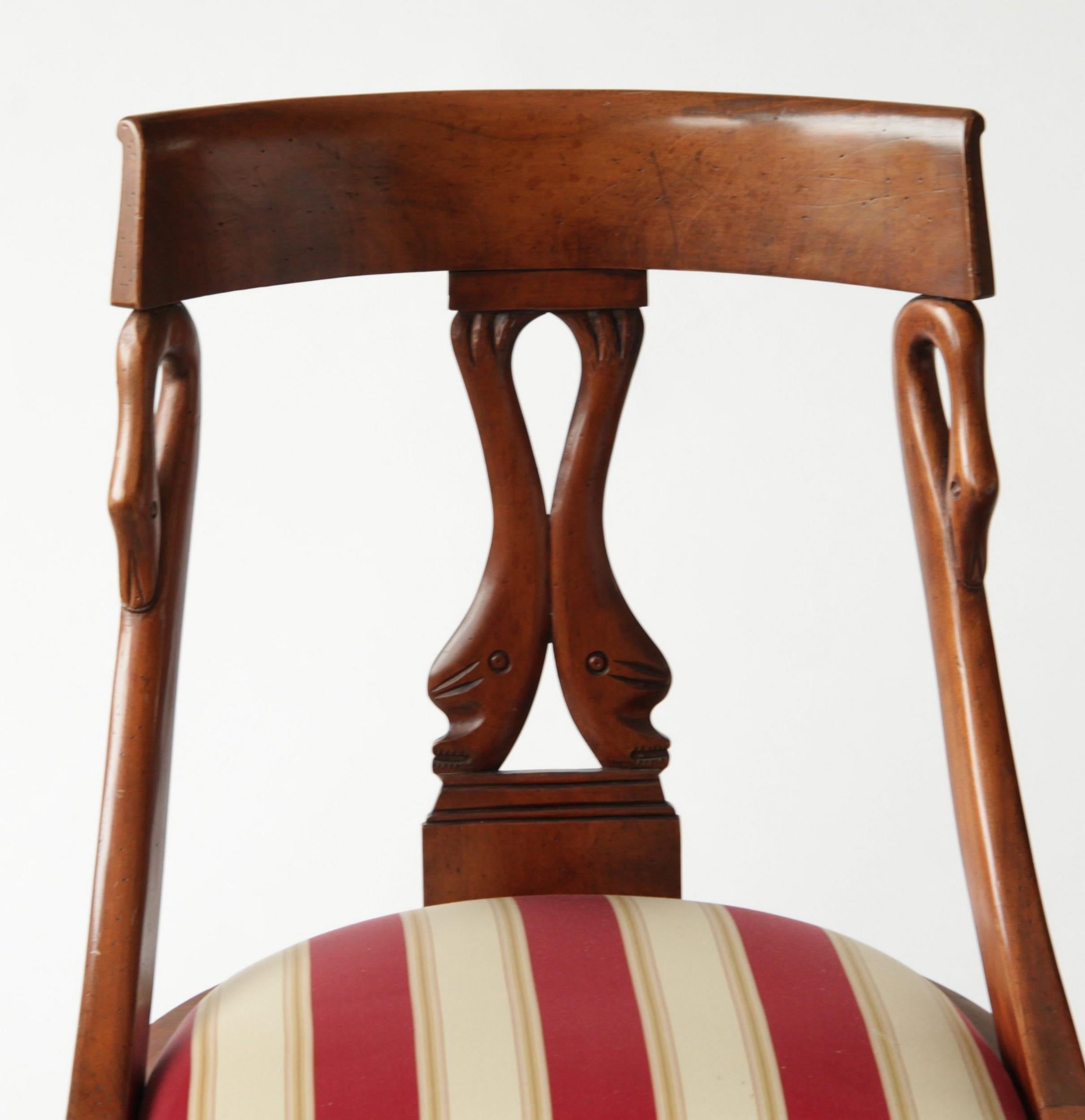 Empire Biedermeier Unique Eclectic Set, 8 Dining Chairs Each in Different Design 6