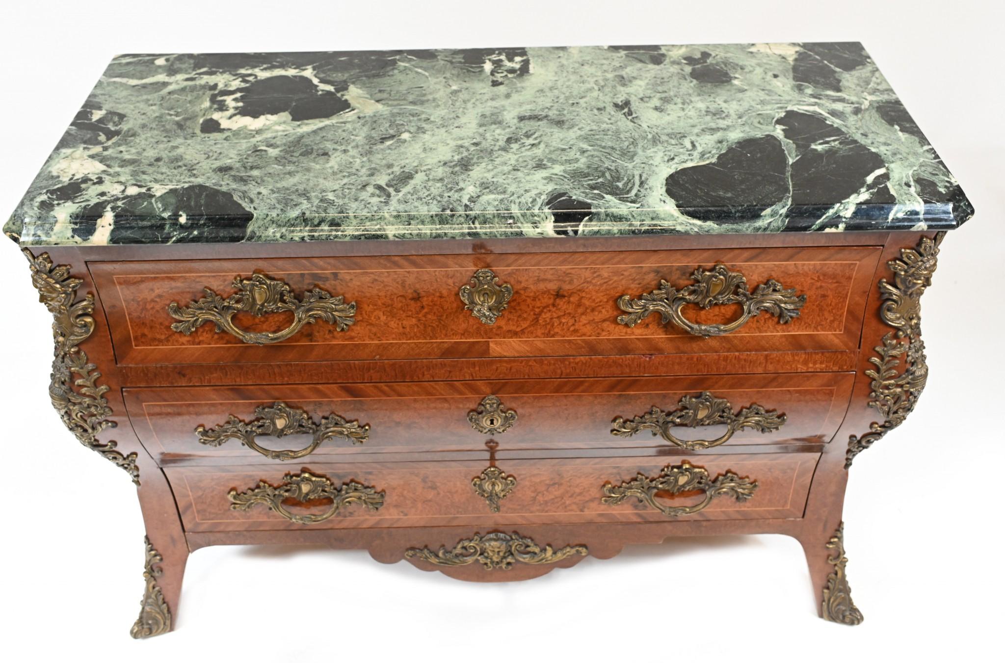 Empire Bombe Commode French Antique Chest Drawers, 1880 3