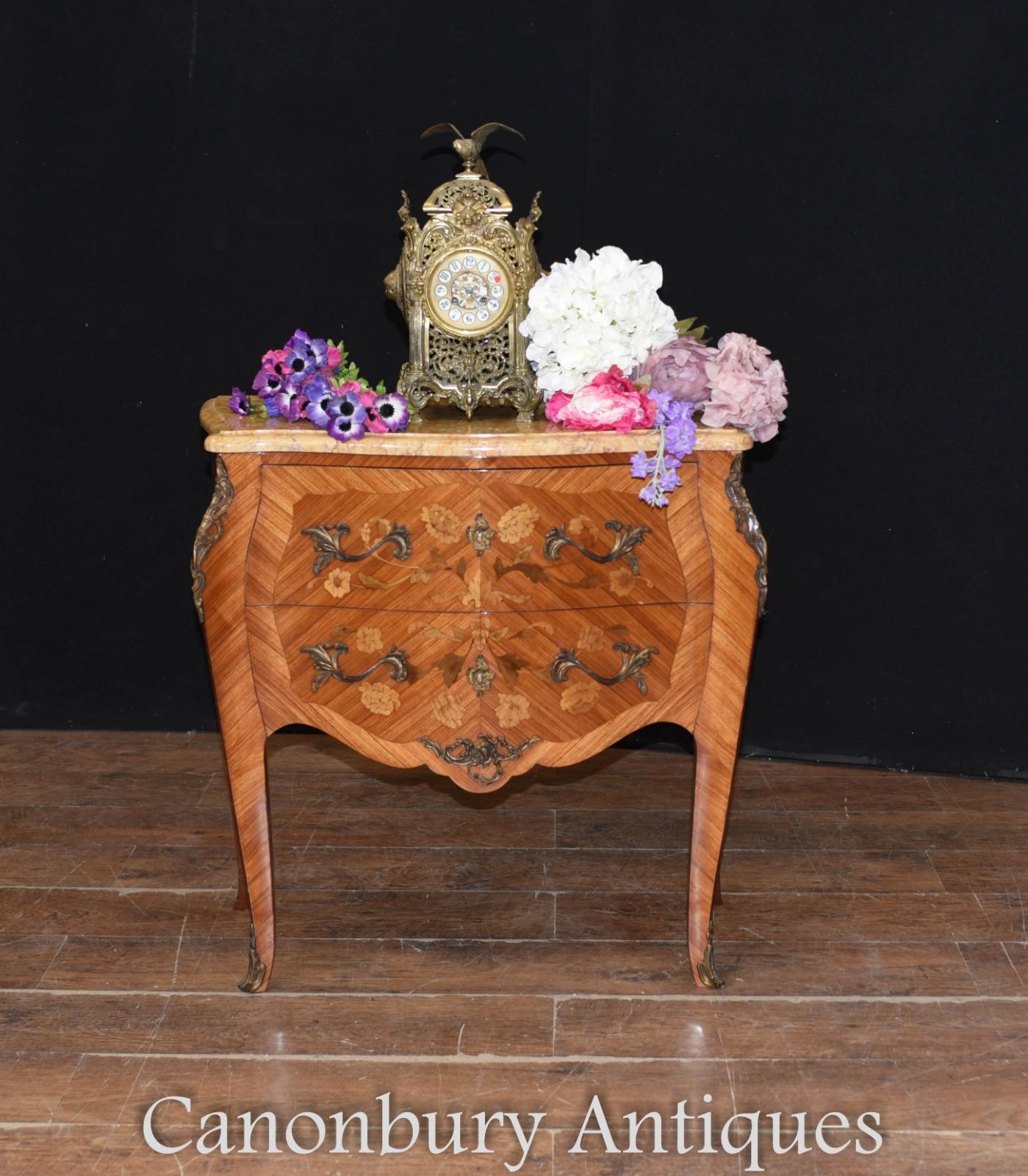 Ormolu Empire Bombe Commode, French Chest Drawers