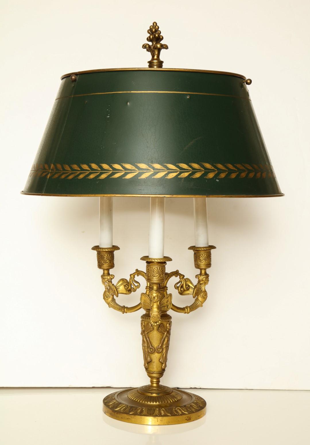 Early 19th Century Empire Bouilotte Lamp