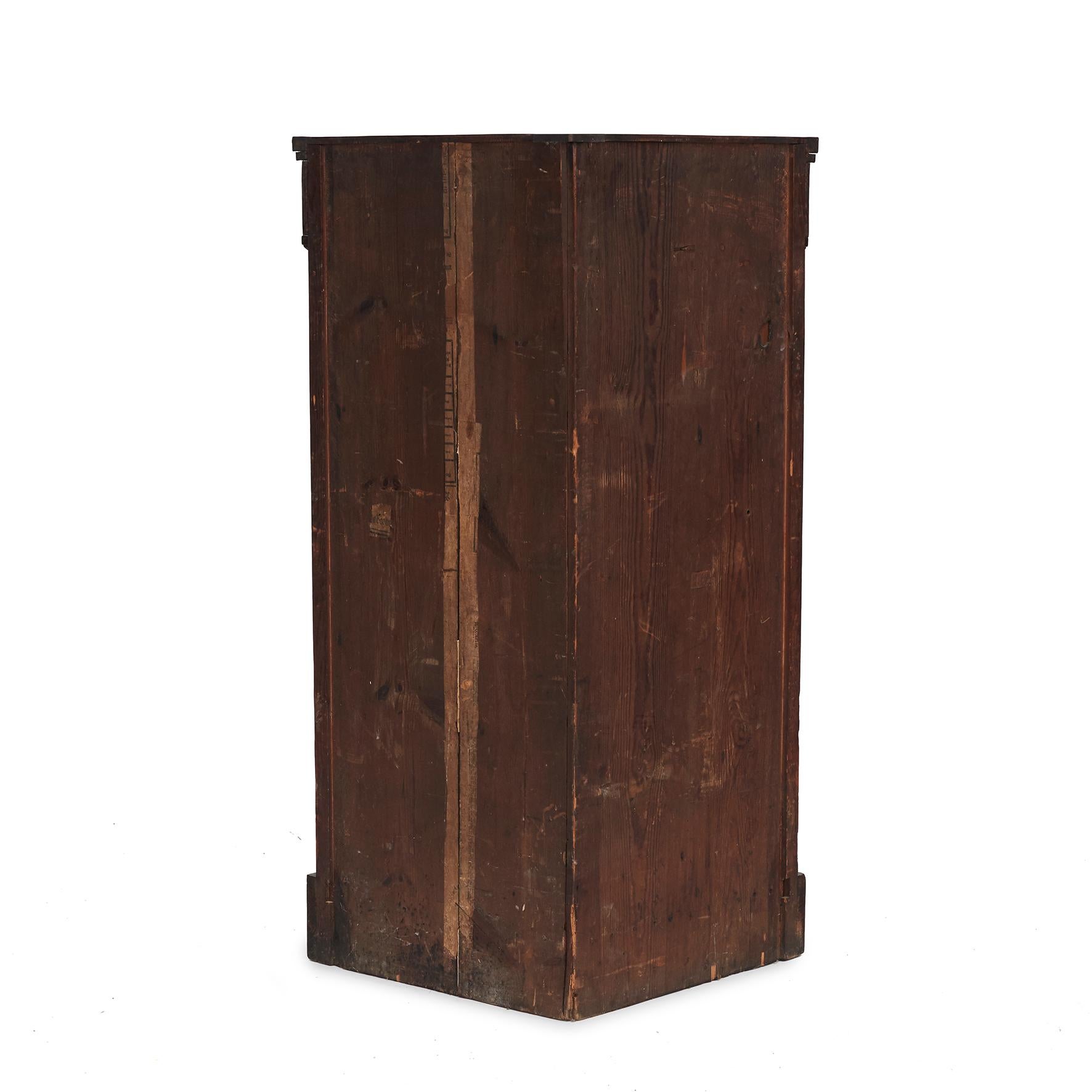 Antique Empire Bow Front Corner Cabinet For Sale 2