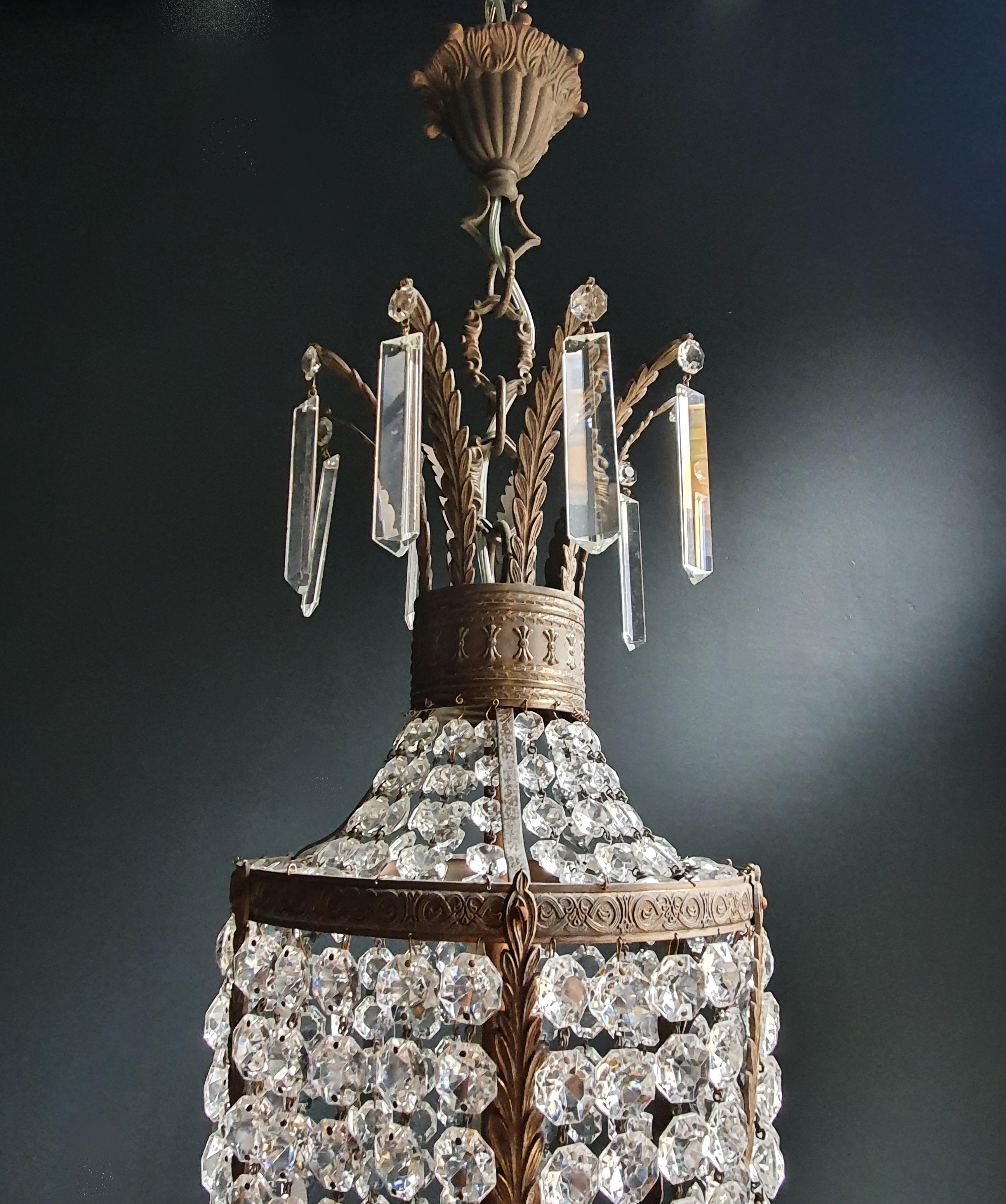 antique bronze chandelier with crystals