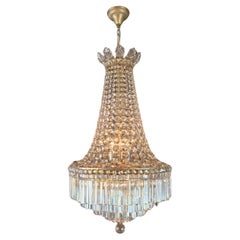 Empire Brass Sac a Pearl Chandelier Crystal Lustre Ceiling Antique