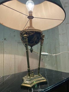 Empire Bronze Lamp in Athénienne Style