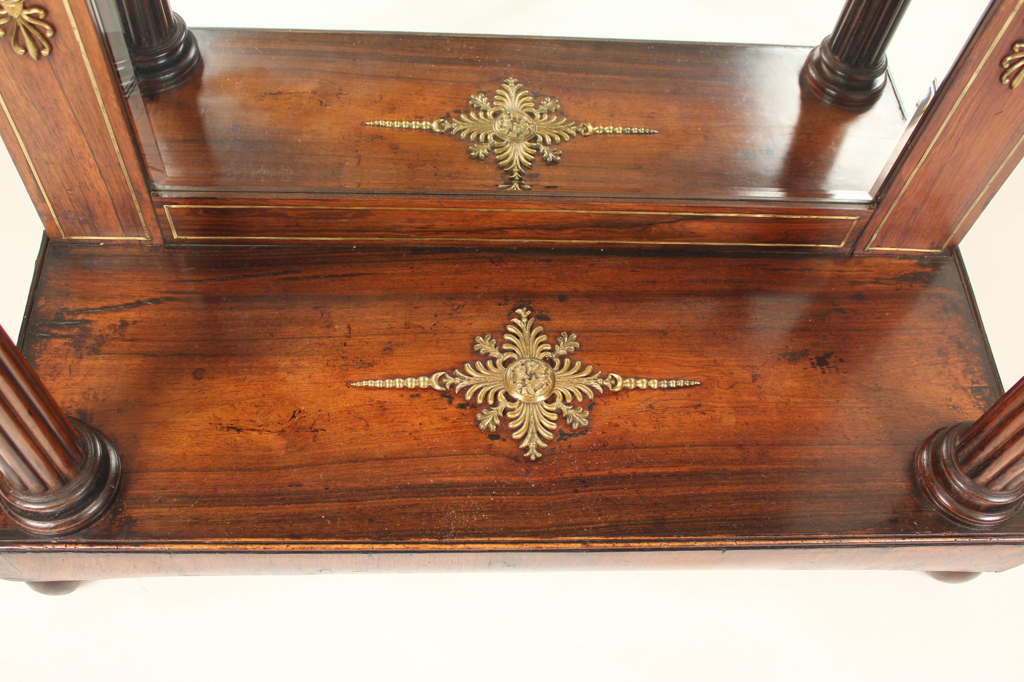 Early 19th Century Empire Bronze-Mounted Rosewood Console Table