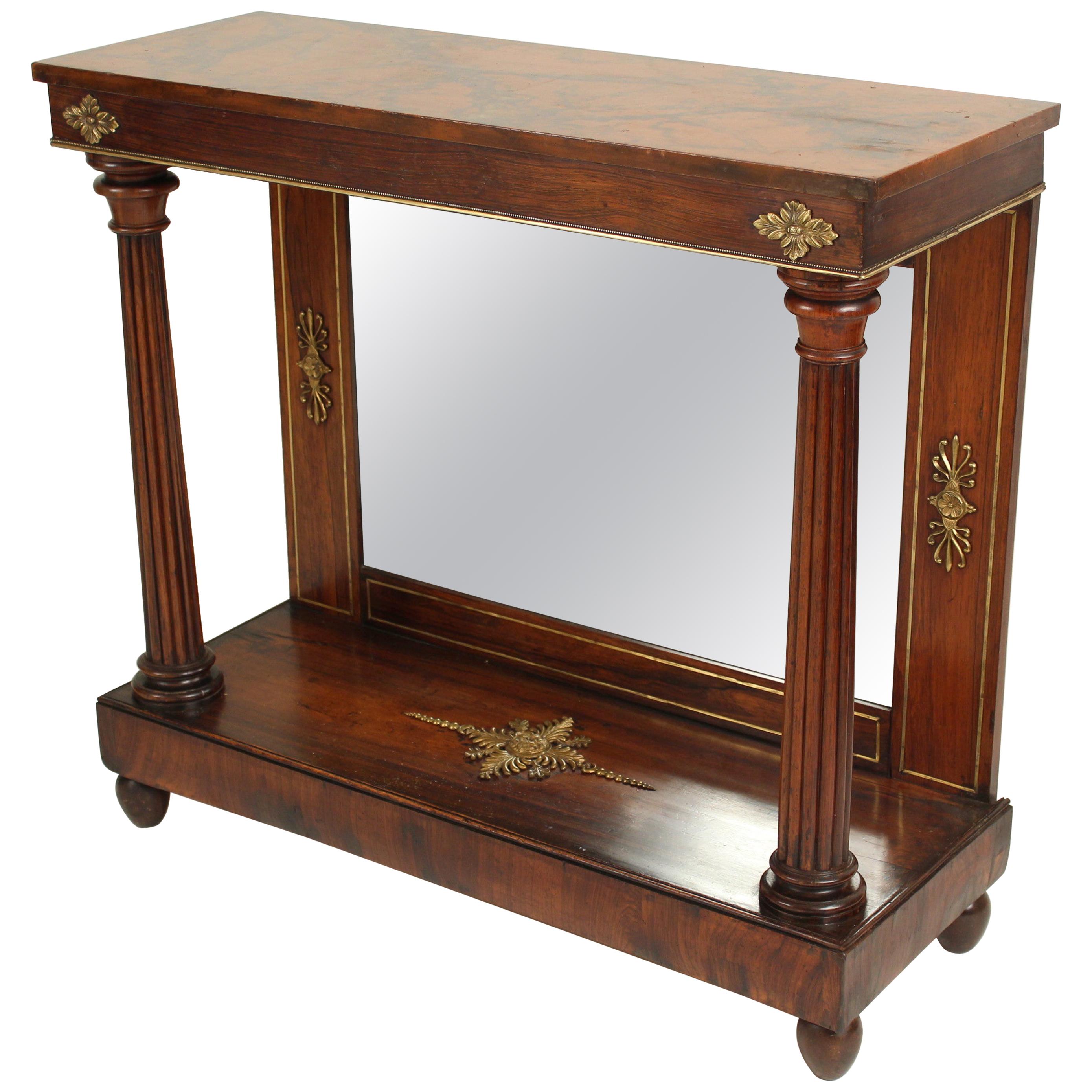 Empire Bronze-Mounted Rosewood Console Table