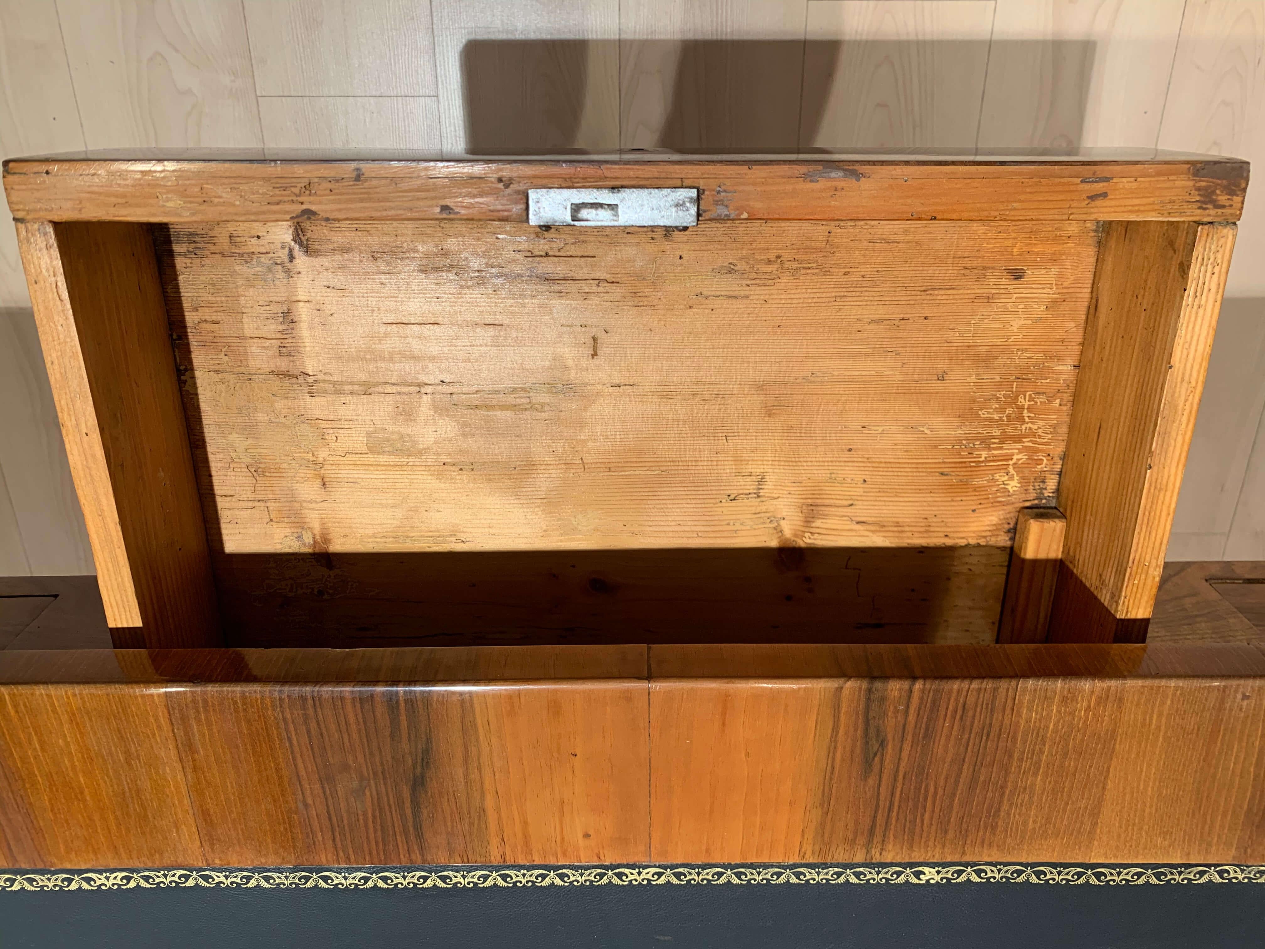 Empire Bureau Plat / Partner Desk with Six Drawers, Walnut, France, circa 1810  11