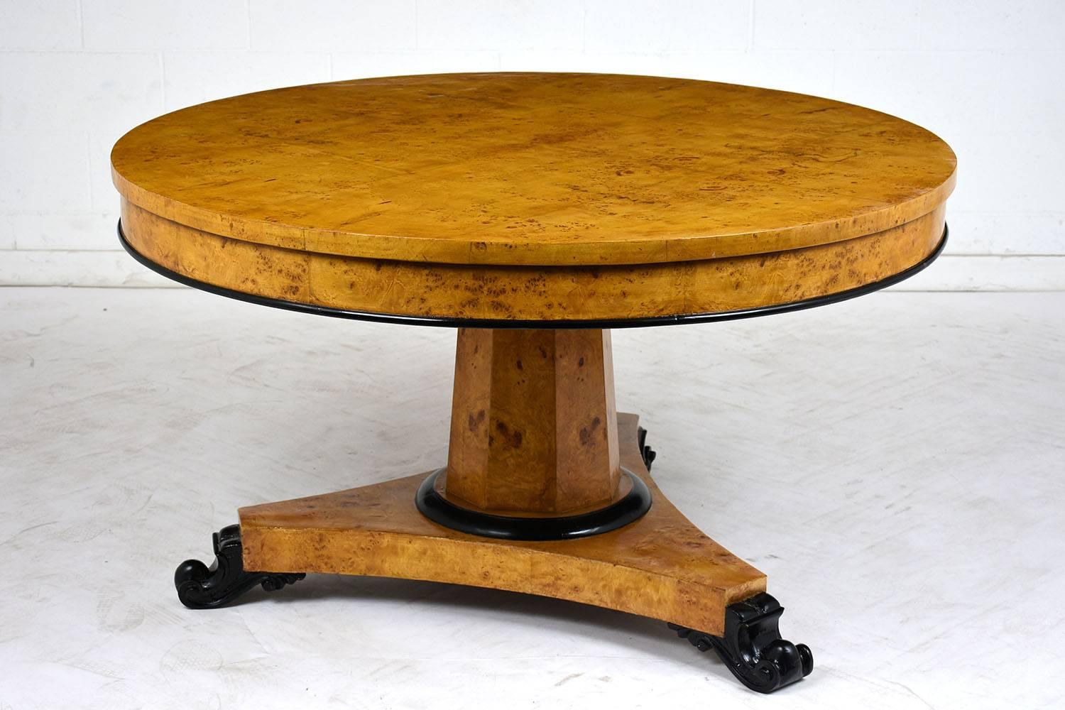 French Burled Empire Center Table