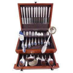 Empire by Buccellati Italy Sterling Silver Flatware for 12 Set 71 pcs Dinner