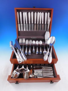 Empire by Buccellati Italy Sterling Silver Flatware for 12 Set 97 pcs Dinner