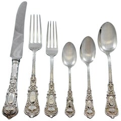 Empire by Durgin Sterling Silver Flatware Set Service 88 Pieces Dinner Rare