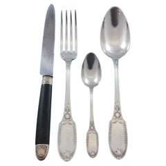 Empire by Puiforcat France Set di posate in argento Sterling Swan 49 Pcs Dinner