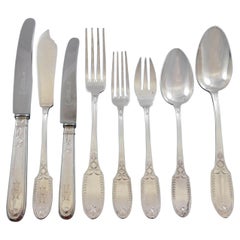 Empire di Puiforcat Francia Set di posate in argento Sterling Cigno 99 Pezzi Cena