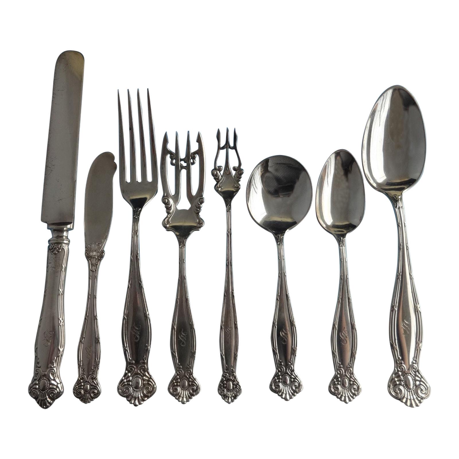 Empire by Towle Sterling Silver Flatware Set Service 102 Pieces "S" Monogram