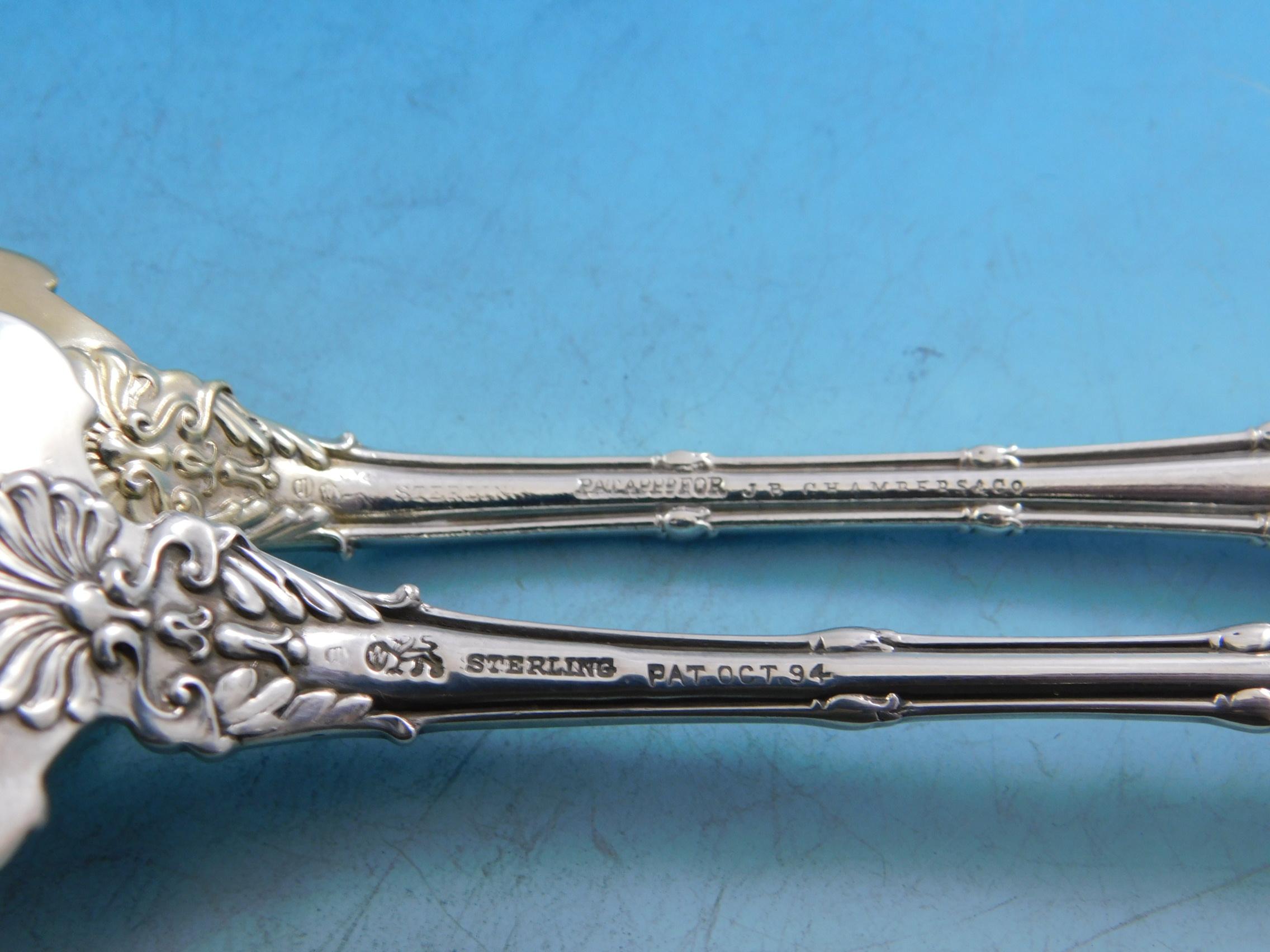 Empire by Whiting Set di posate in argento sterling per 12 persone Servizio di 53 pezzi per la cena in vendita 1