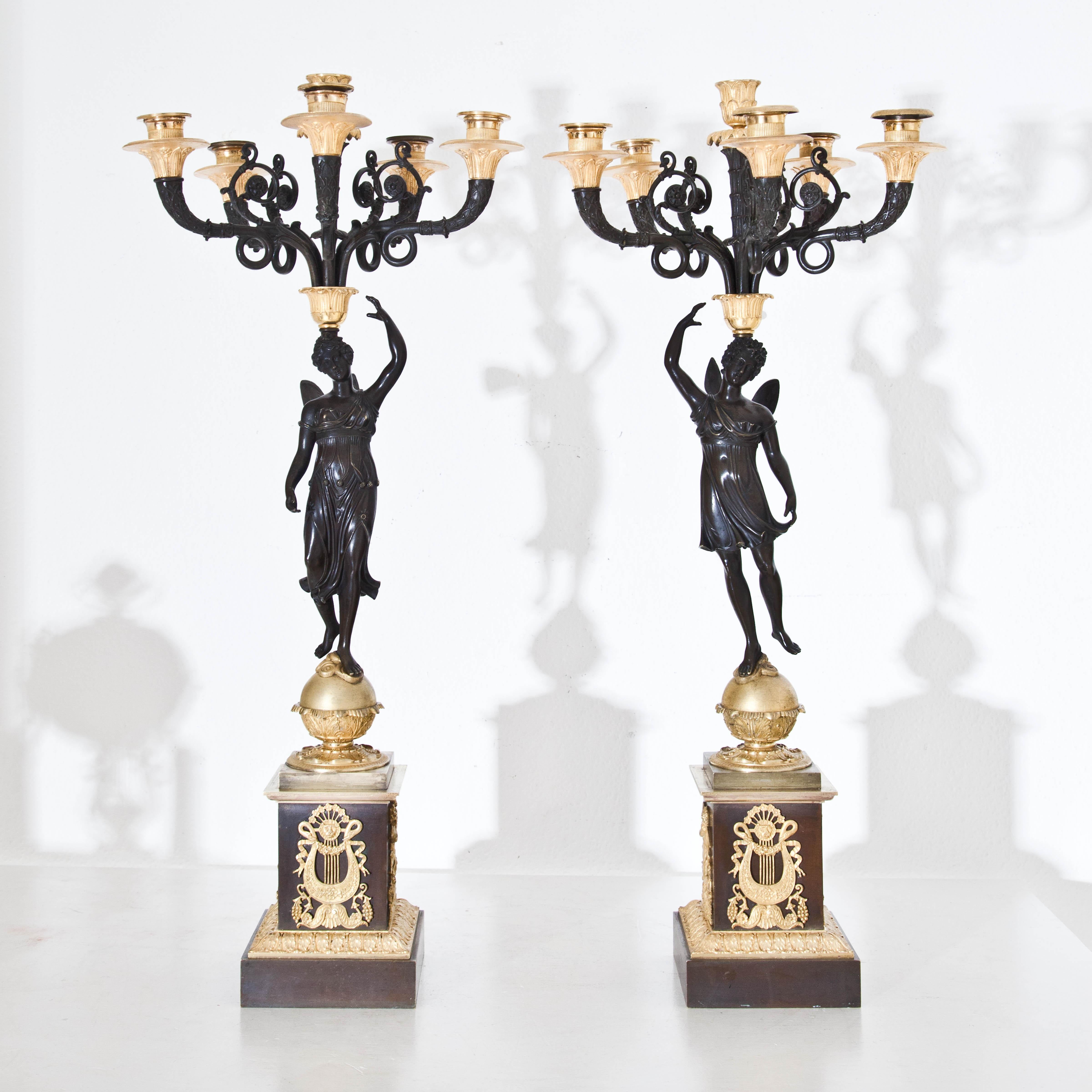 French Empire Candelabras, France, Early 19th Century