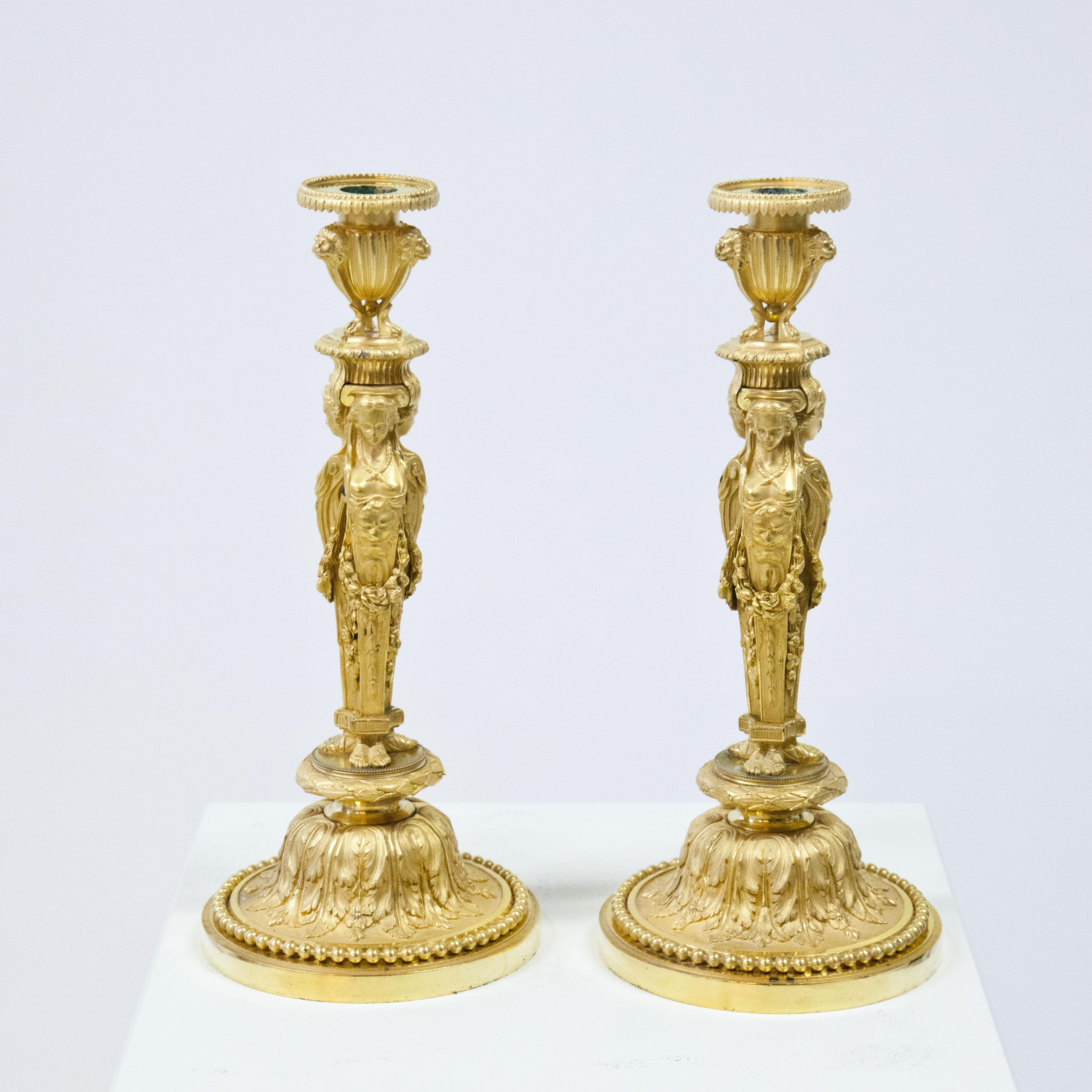 Empire Candlesticks, J.-D. Dugourc, France, Early 19th Century 4
