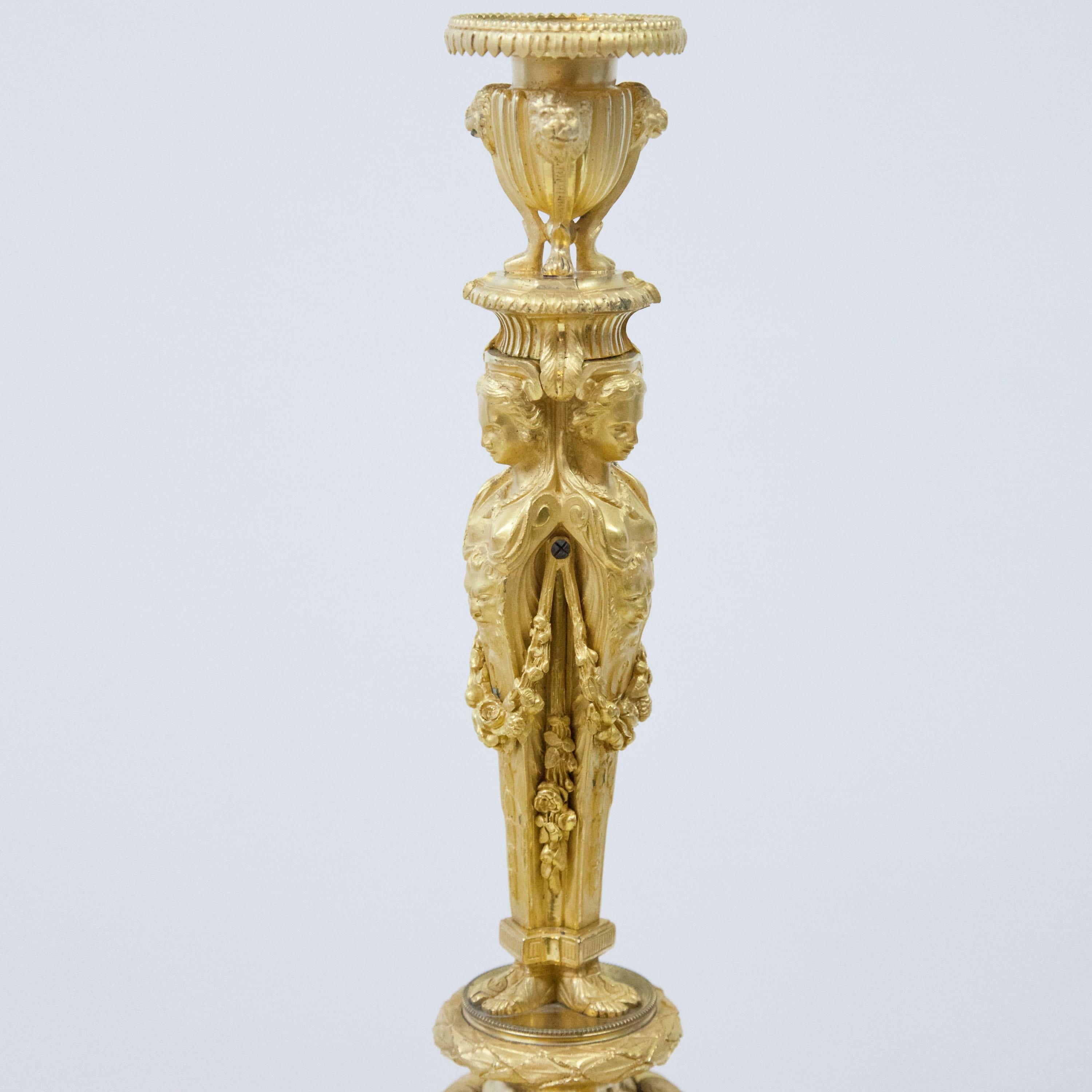 Empire Candlesticks, J.-D. Dugourc, France, Early 19th Century 1