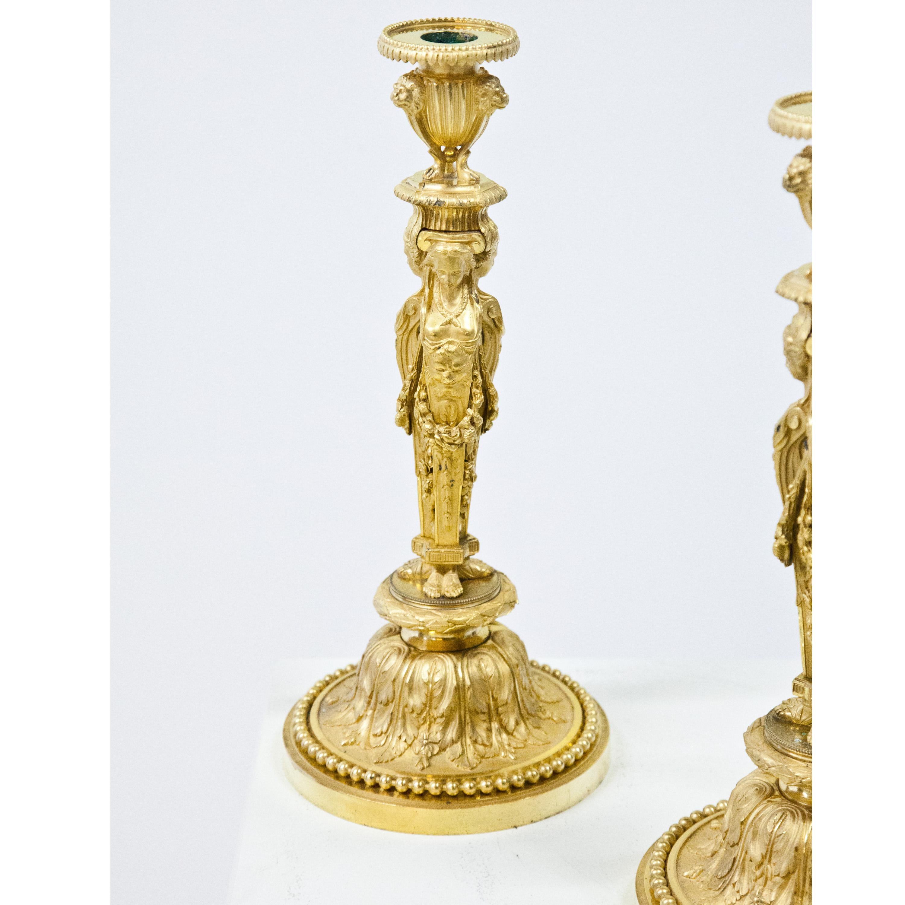 Empire Candlesticks, J.-D. Dugourc, France, Early 19th Century 3