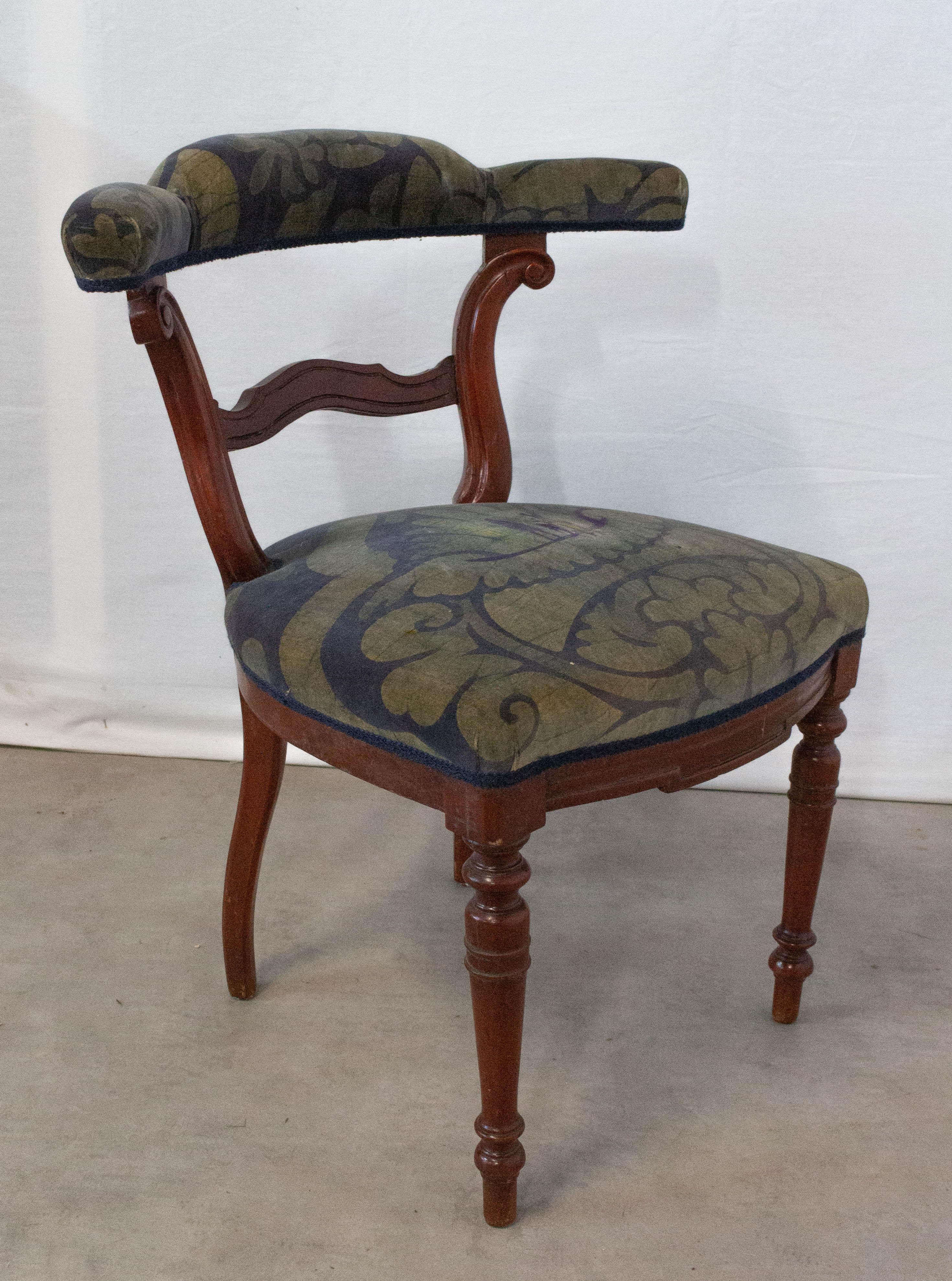 Wood Empire Chair French Desk Chair 20th Century to be Re-Uphostered For Sale
