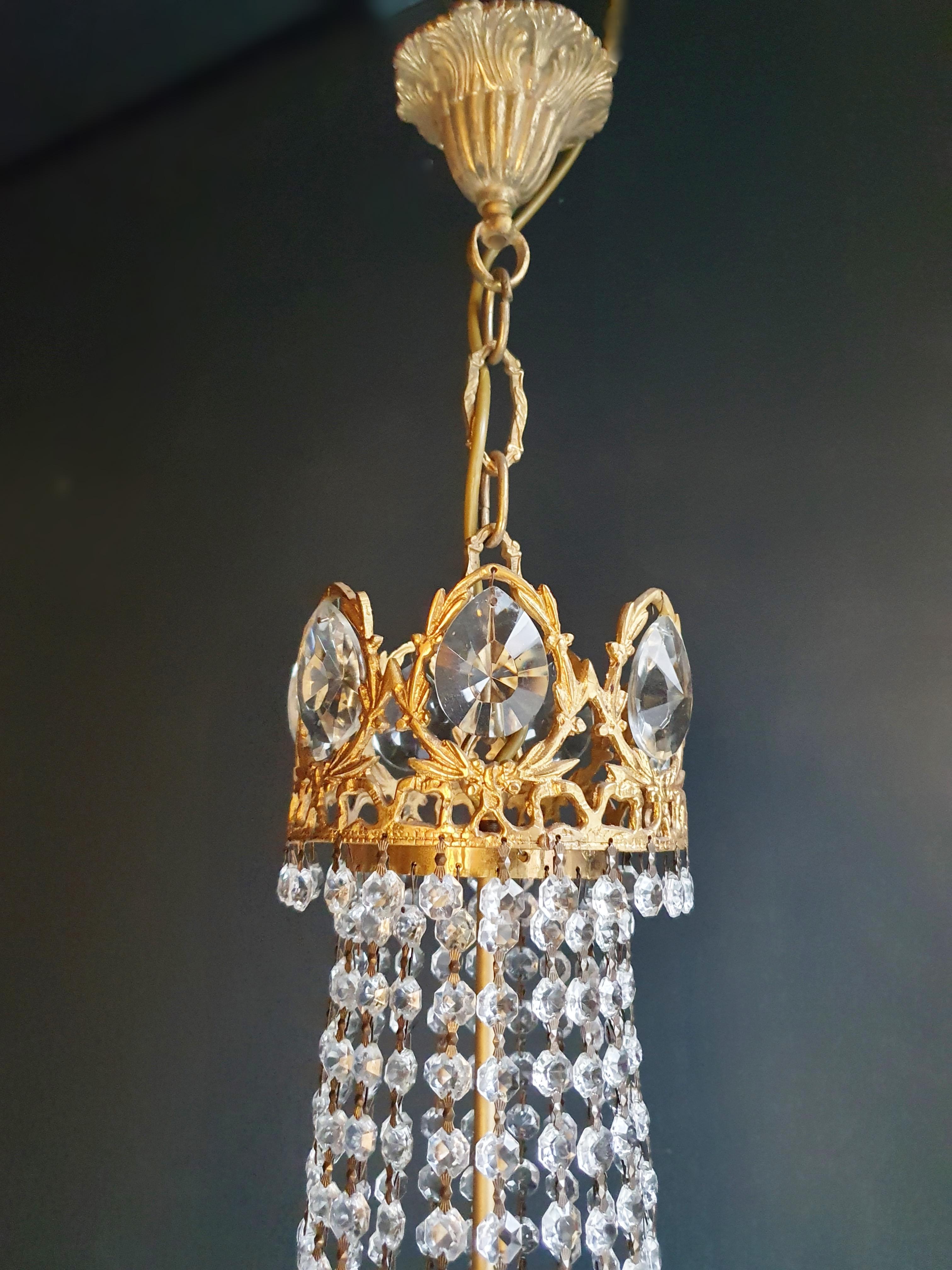 European Empire Chandelier Crystal Sac a Pearl Lamp Lustre Art Nouveau