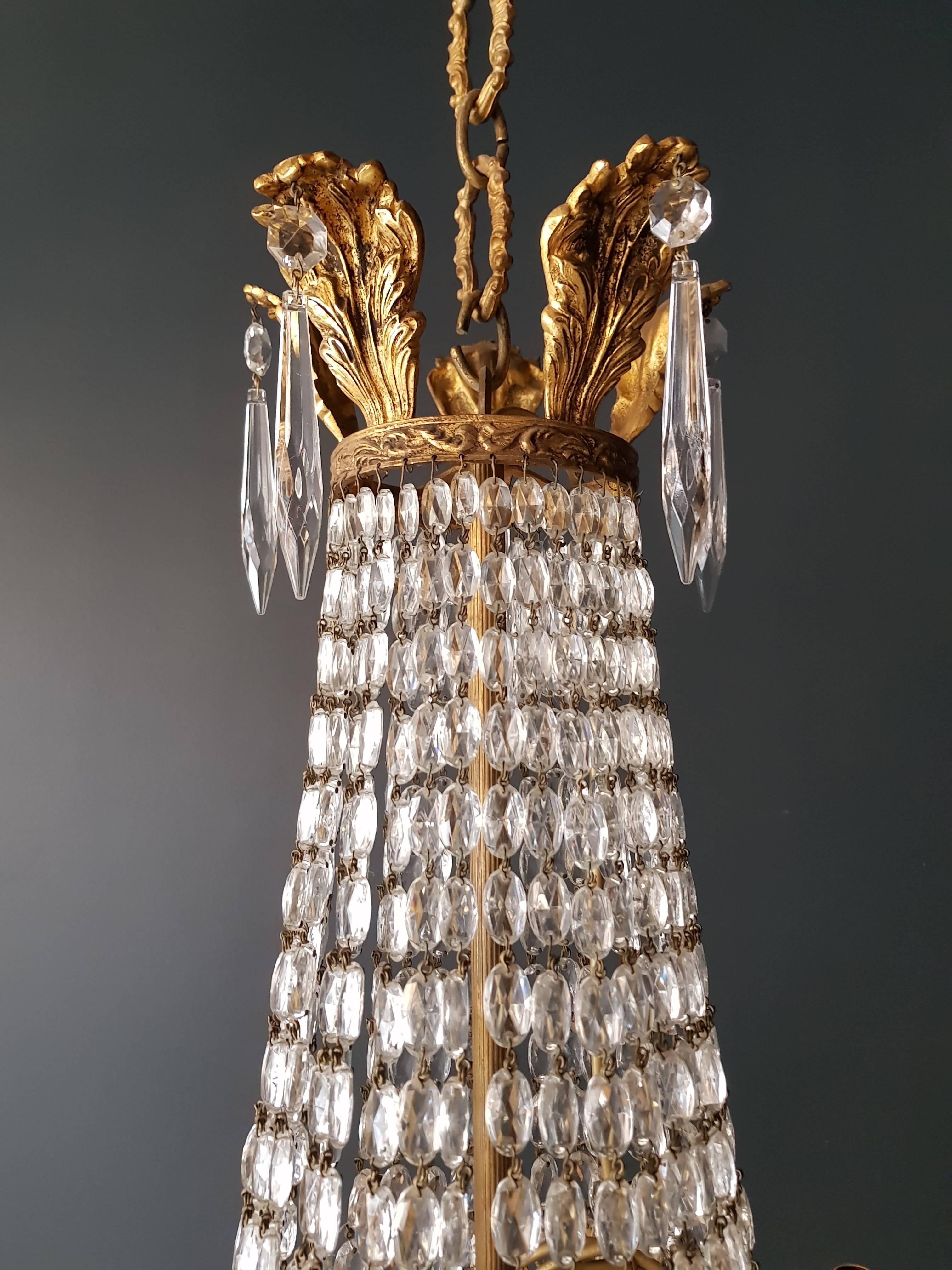 Montgolfière Empire Kronleuchter Crystal Sac a Pearl Lampe Lustre Korb im Zustand „Gut“ in Berlin, DE