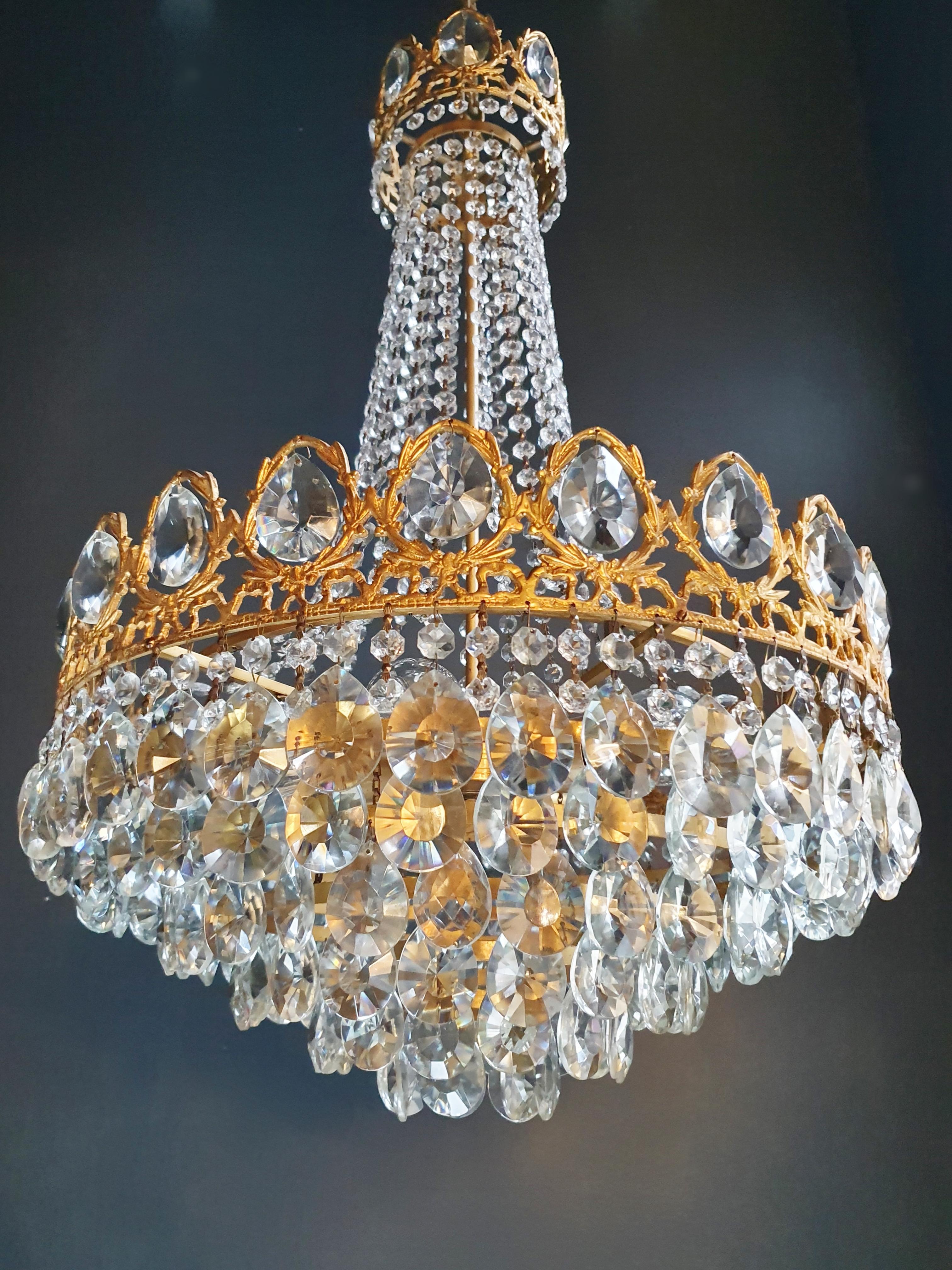 Empire Chandelier Crystal Sac a Pearl Lamp Lustre Art Nouveau 2