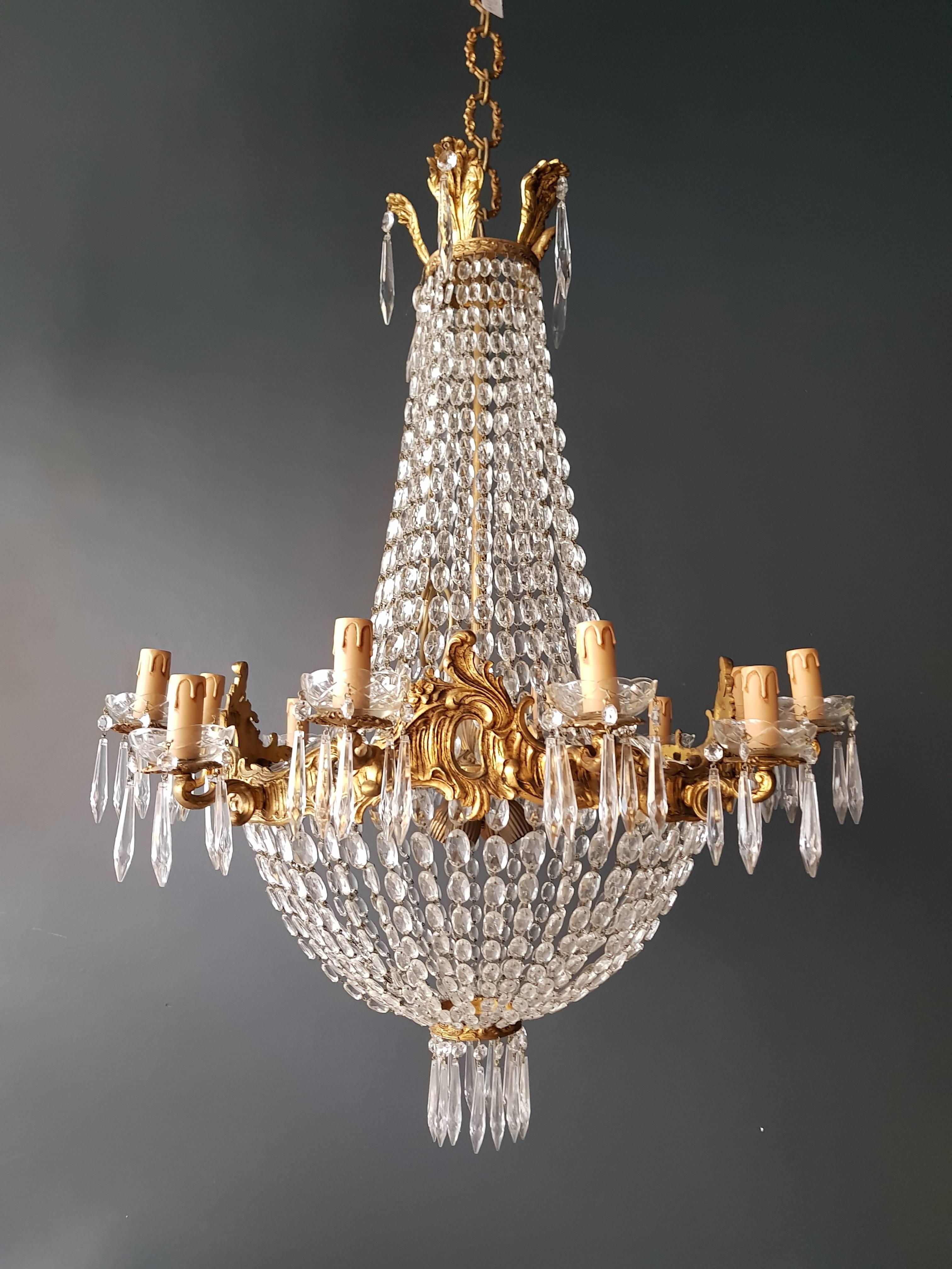 Montgolfière Empire Kronleuchter Crystal Sac a Pearl Lampe Lustre Korb 3