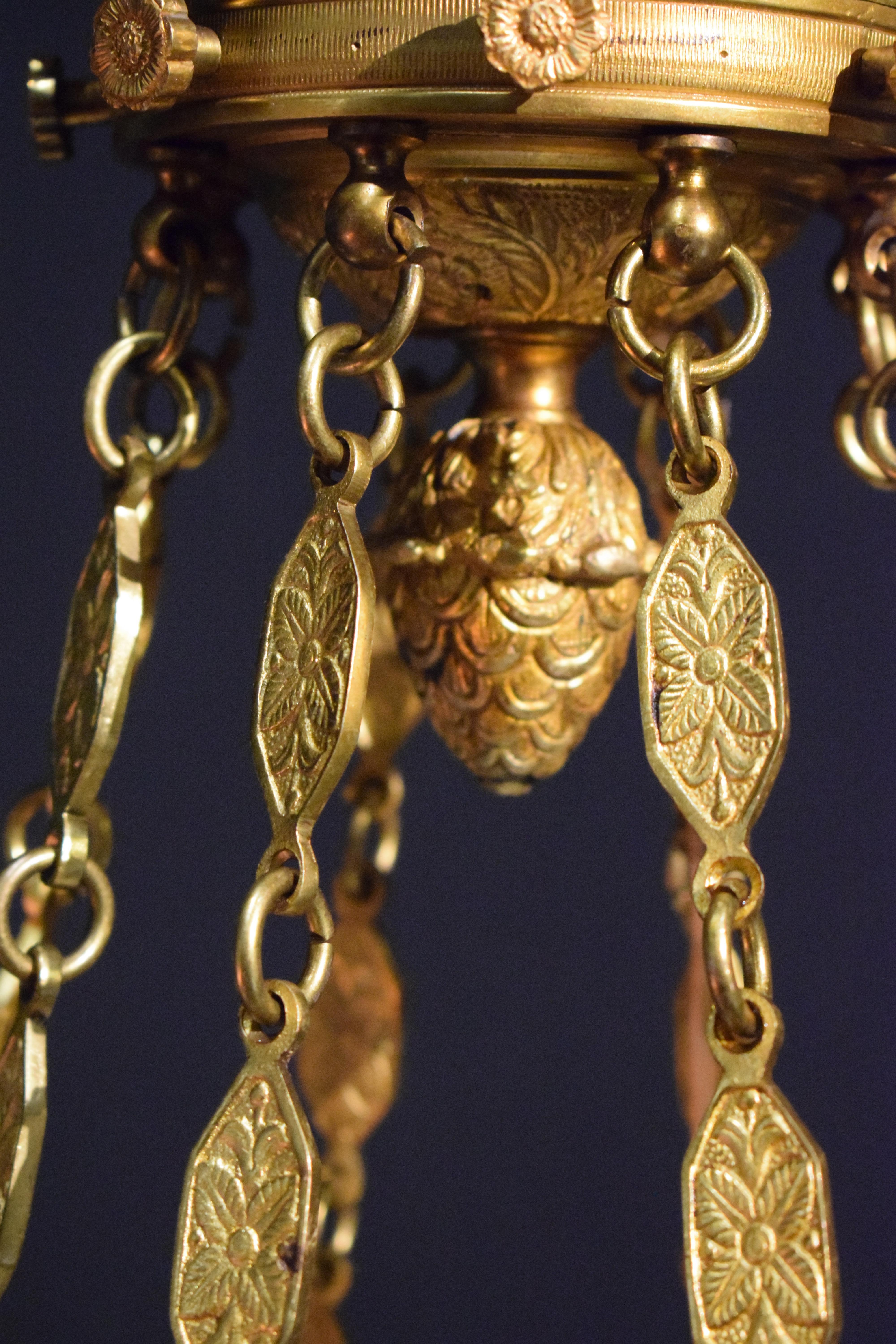 Dorato Lampadario Impero in vendita