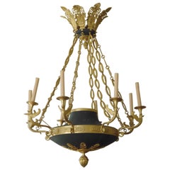 Empire Chandelier in Gilt Bronze, 19th Century