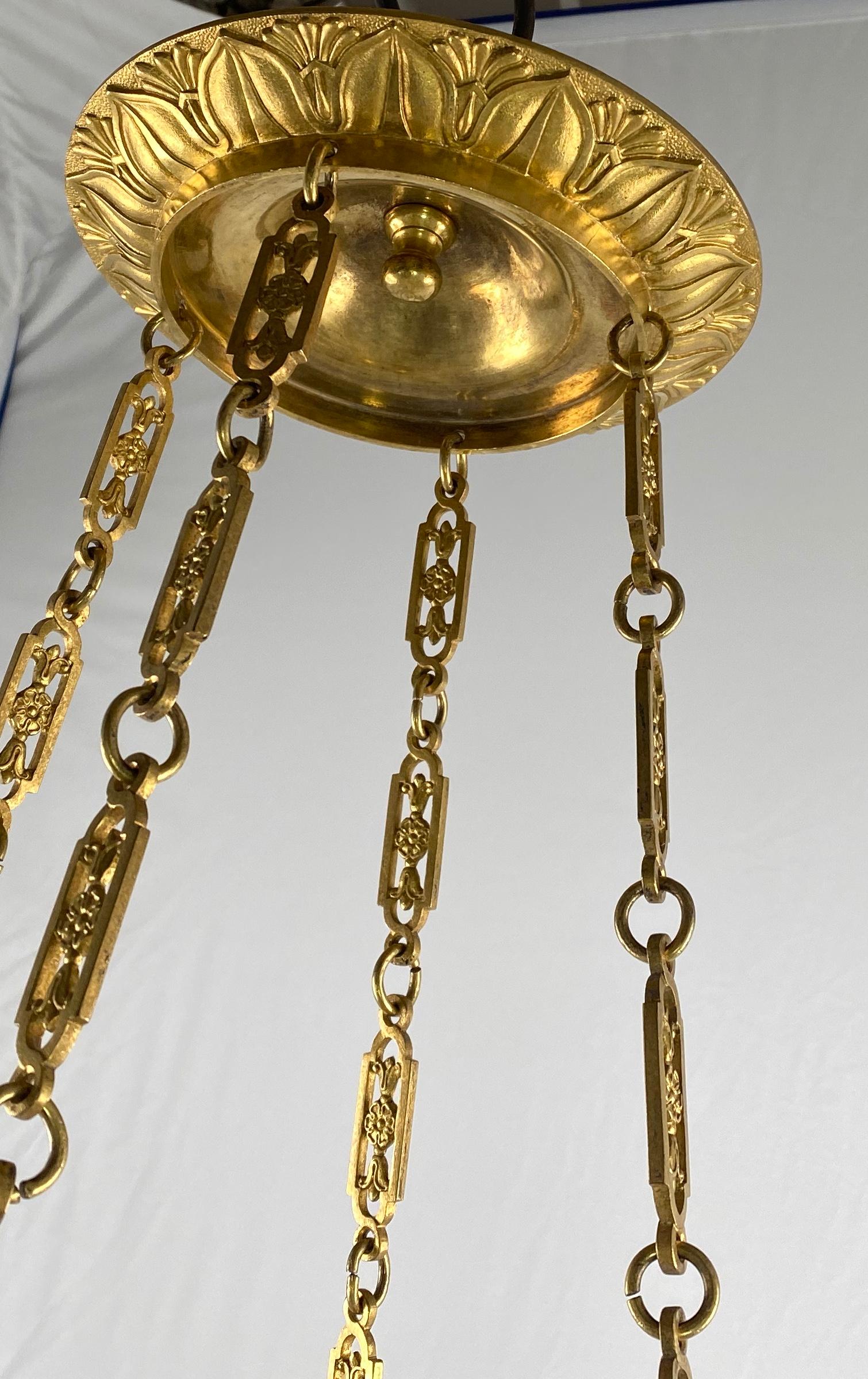 Empire Chandelier Made Around 1810 In Good Condition For Sale In Stockholm, SE