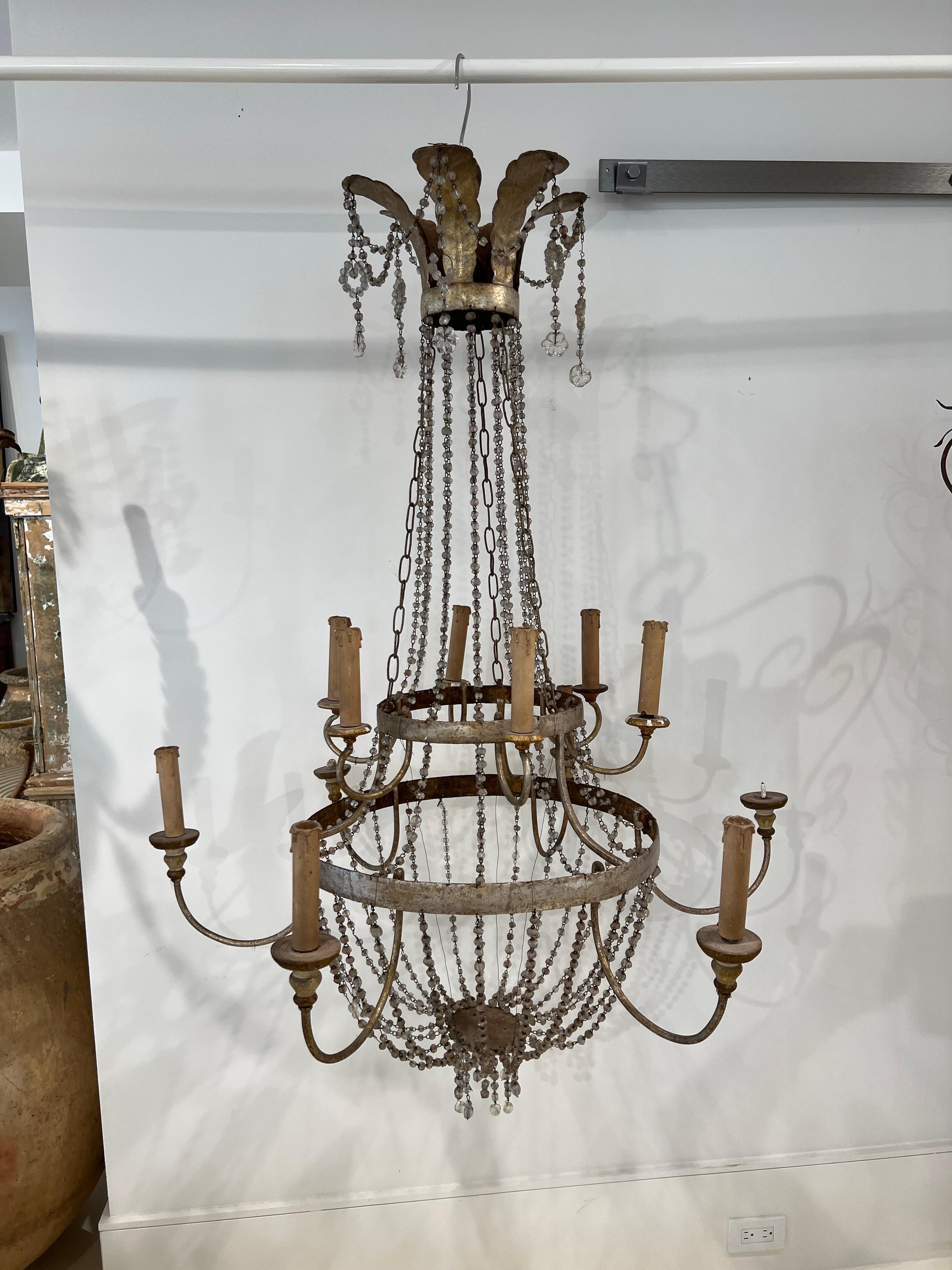 Empire Chandelier with Ancient Drops (Impero Tuscany) 3
