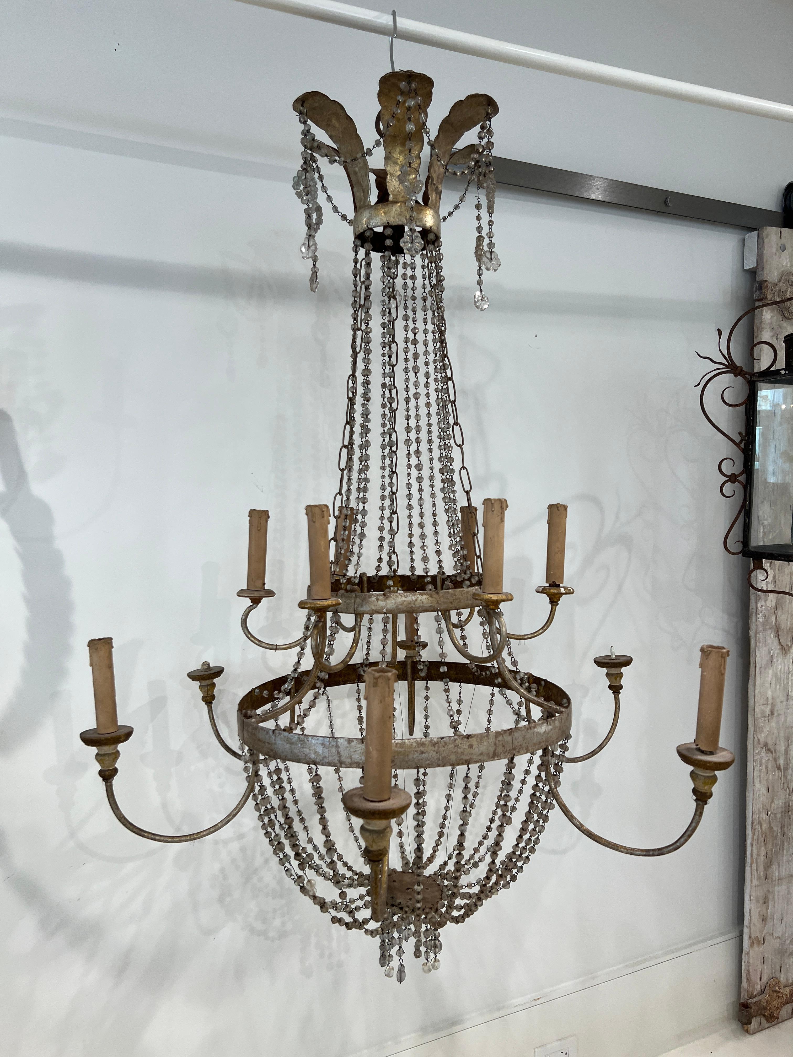 Empire Chandelier with Ancient Drops (Impero Tuscany) 10