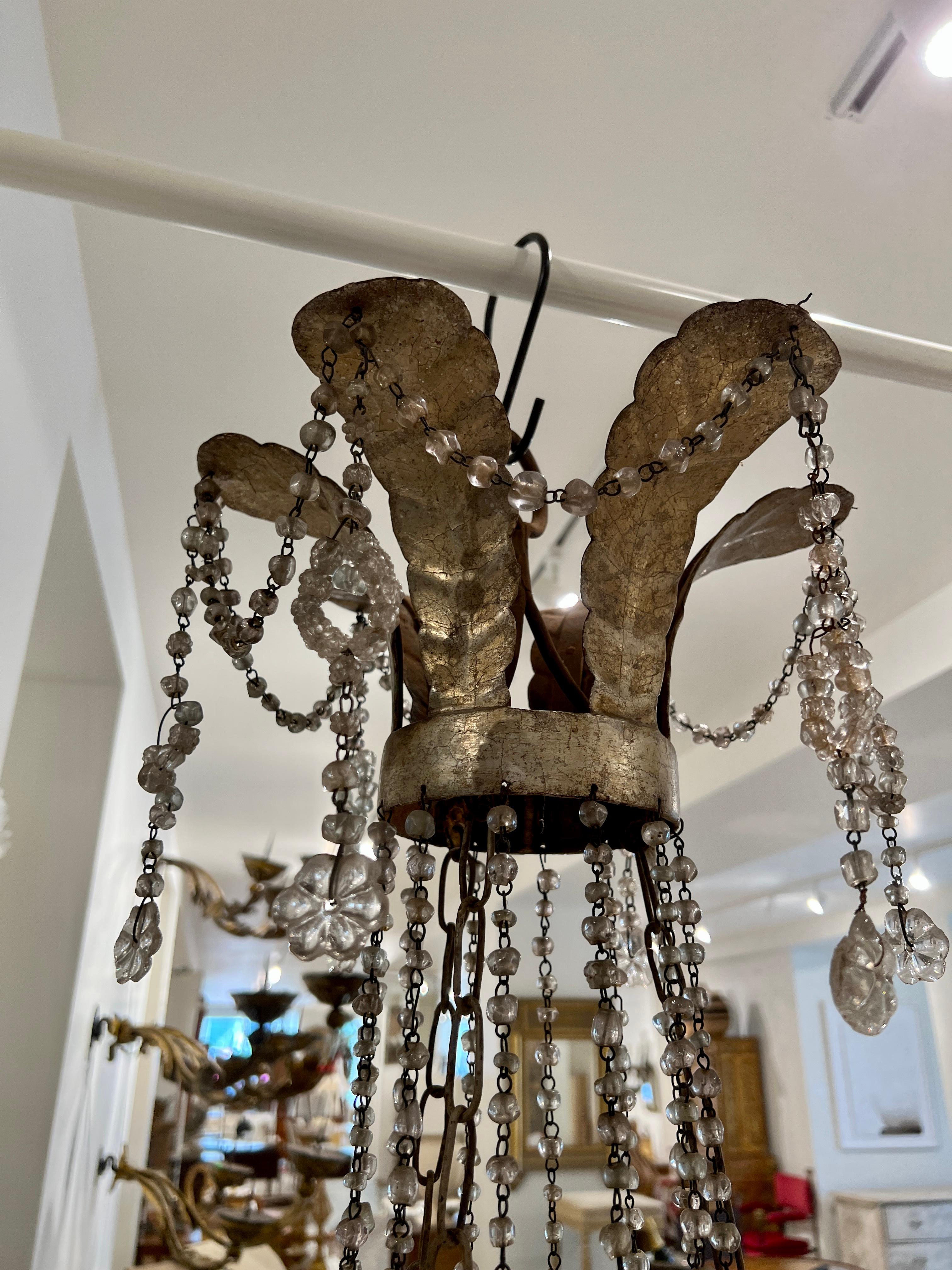 19th Century Empire Chandelier with Ancient Drops (Impero Tuscany)