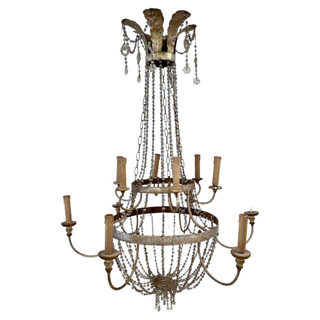 Empire Chandelier with Ancient Drops (Impero Tuscany)