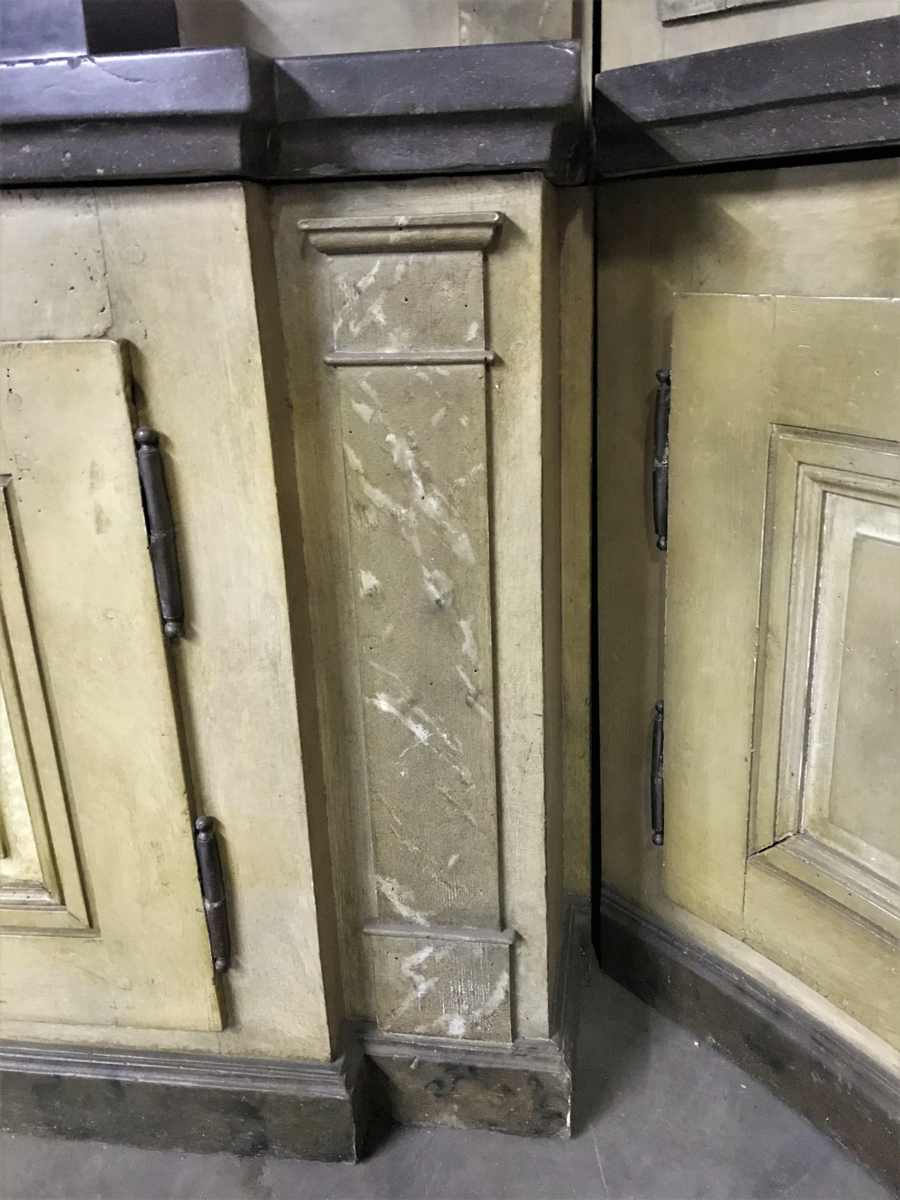Empire Charles X Enfilade Boiserie Buffet Lavabo Alcove Fountain Cabinet Sink LA For Sale 1