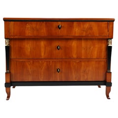 Empire Cherrywood Chest of Drawers with Caryatids