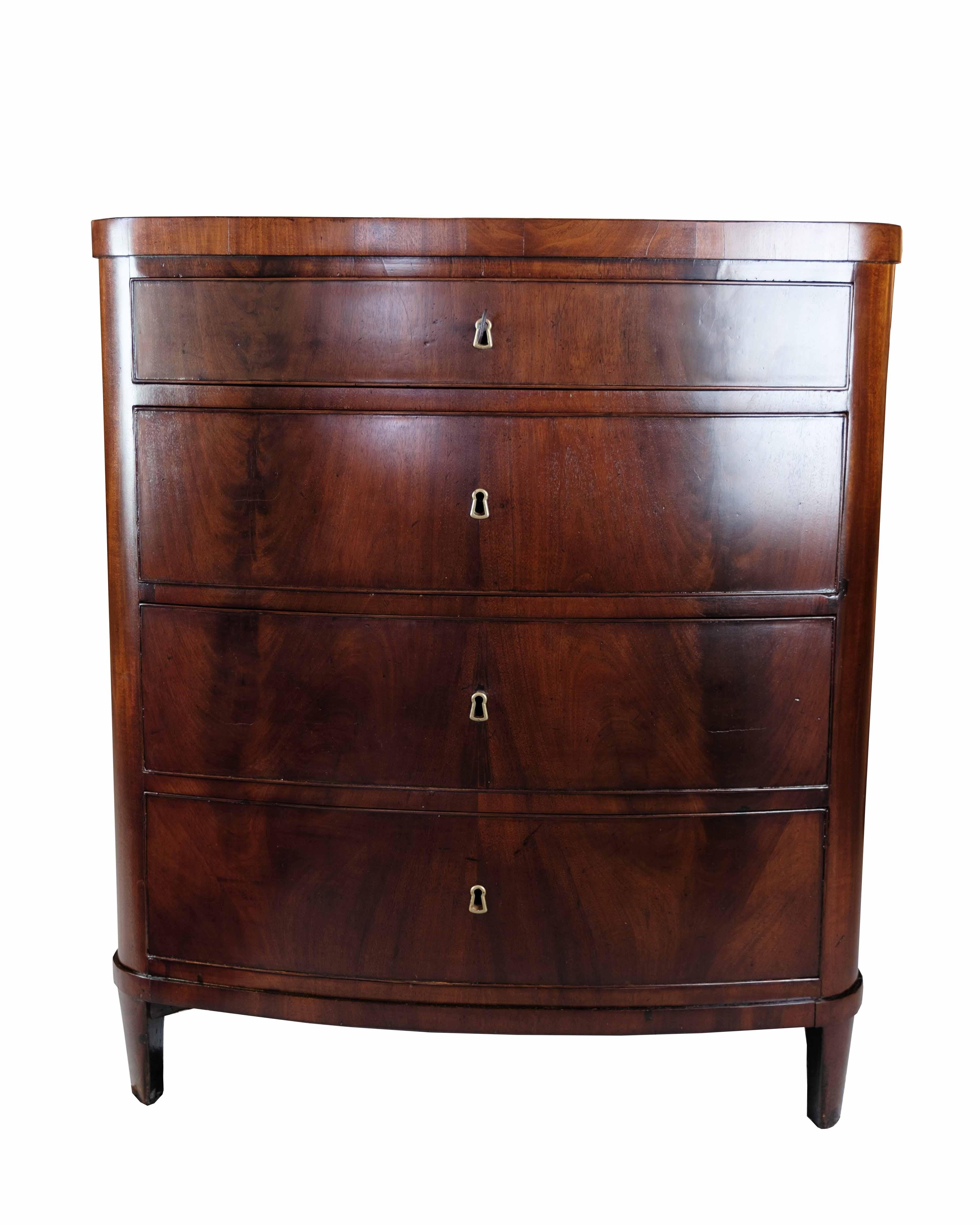 Empire Chest of Drawers in Mahogany Curved Front From 1820's 4