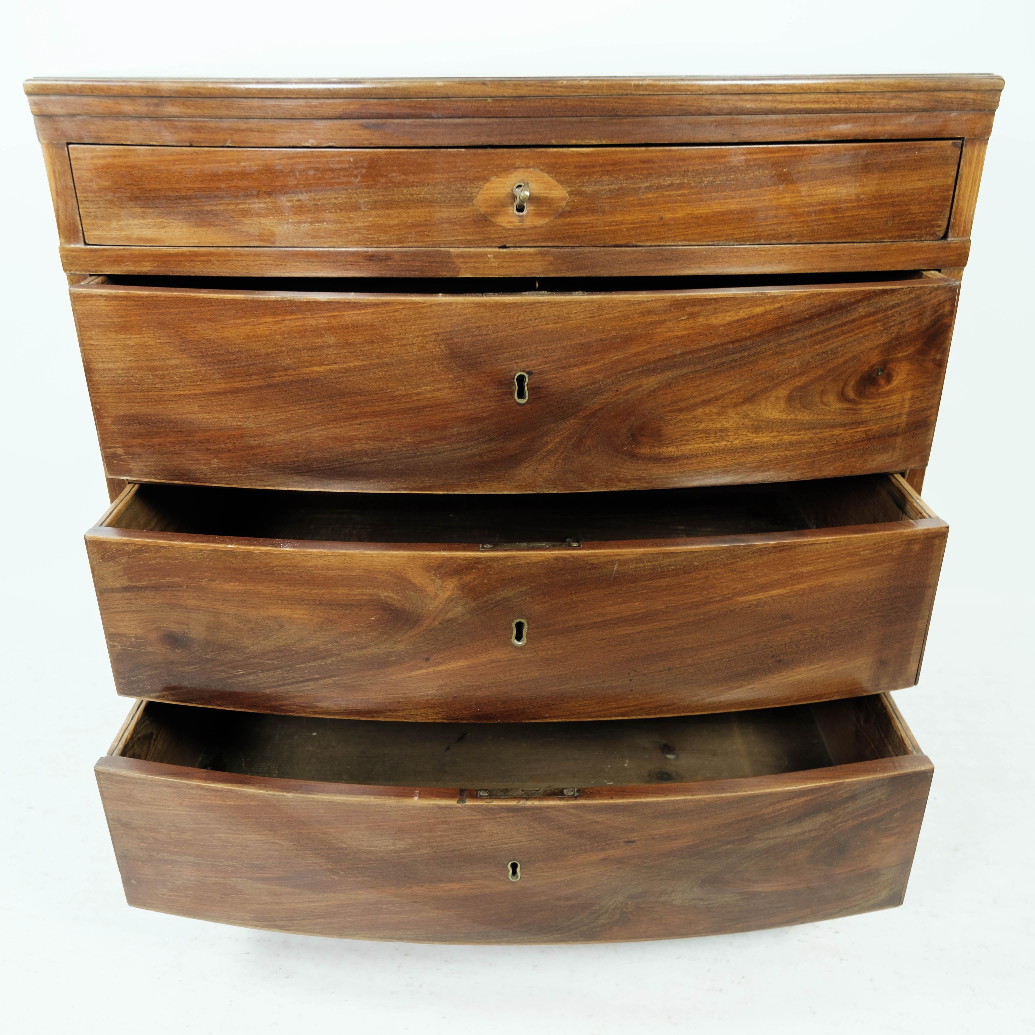 Empire Chest of Drawers of Polished Mahogany, 1820 6
