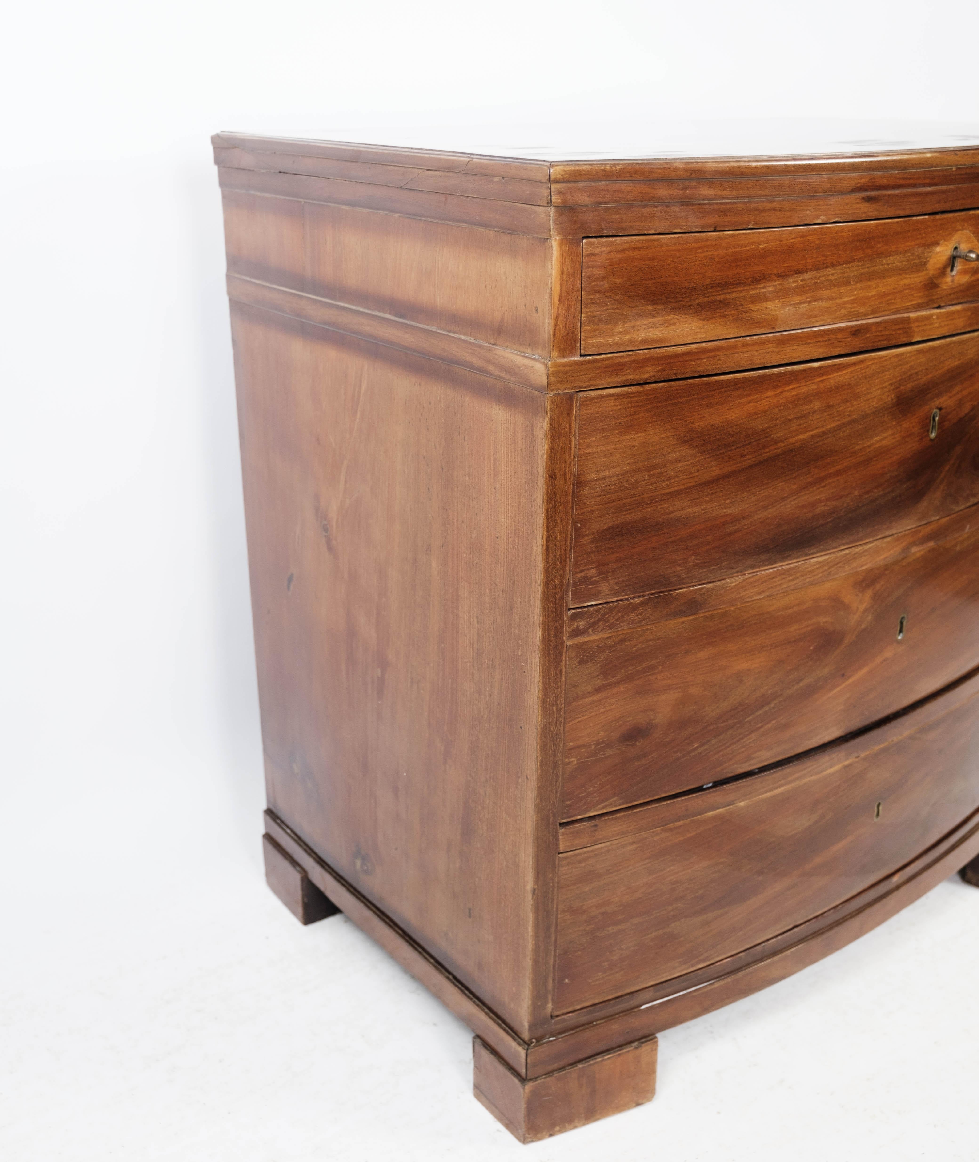 Danish Empire Chest of Drawers of Polished Mahogany, 1820