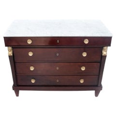 Antique Empire chest of drawers, Western Europe, circa 1870. After restoration.