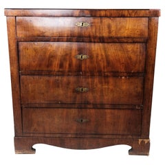 Empire Chest of Drawers With Four Drawers Made In Mahogany From 1840s