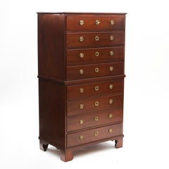 Empire 'Chest on Chest' Mahogany, Danish West Indies ( Virgin Islands) C. 1810