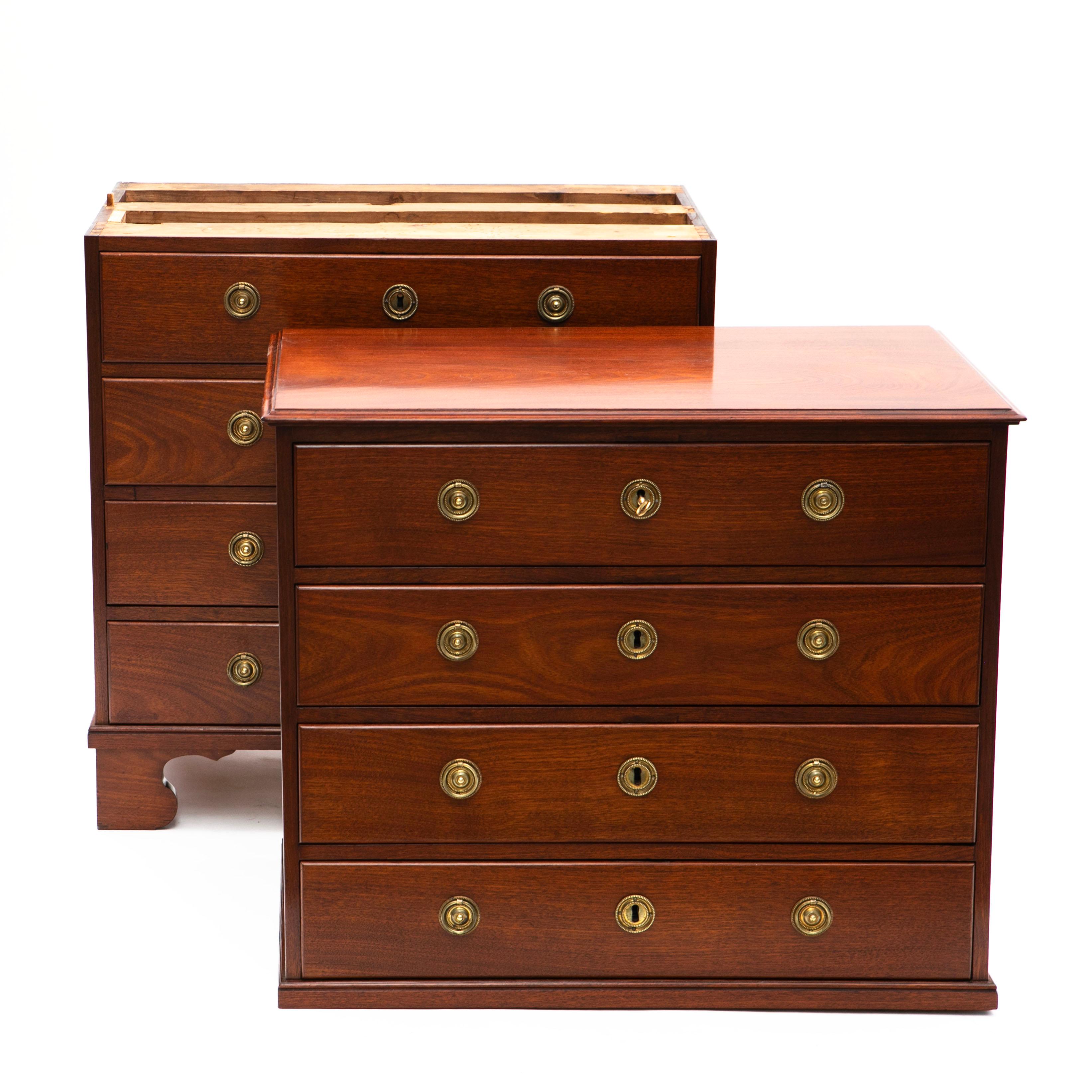 19th Century Empire 'Chest on Chest' Mahogany, Danish West Indies ( Virgin Islands) C. 1810 For Sale