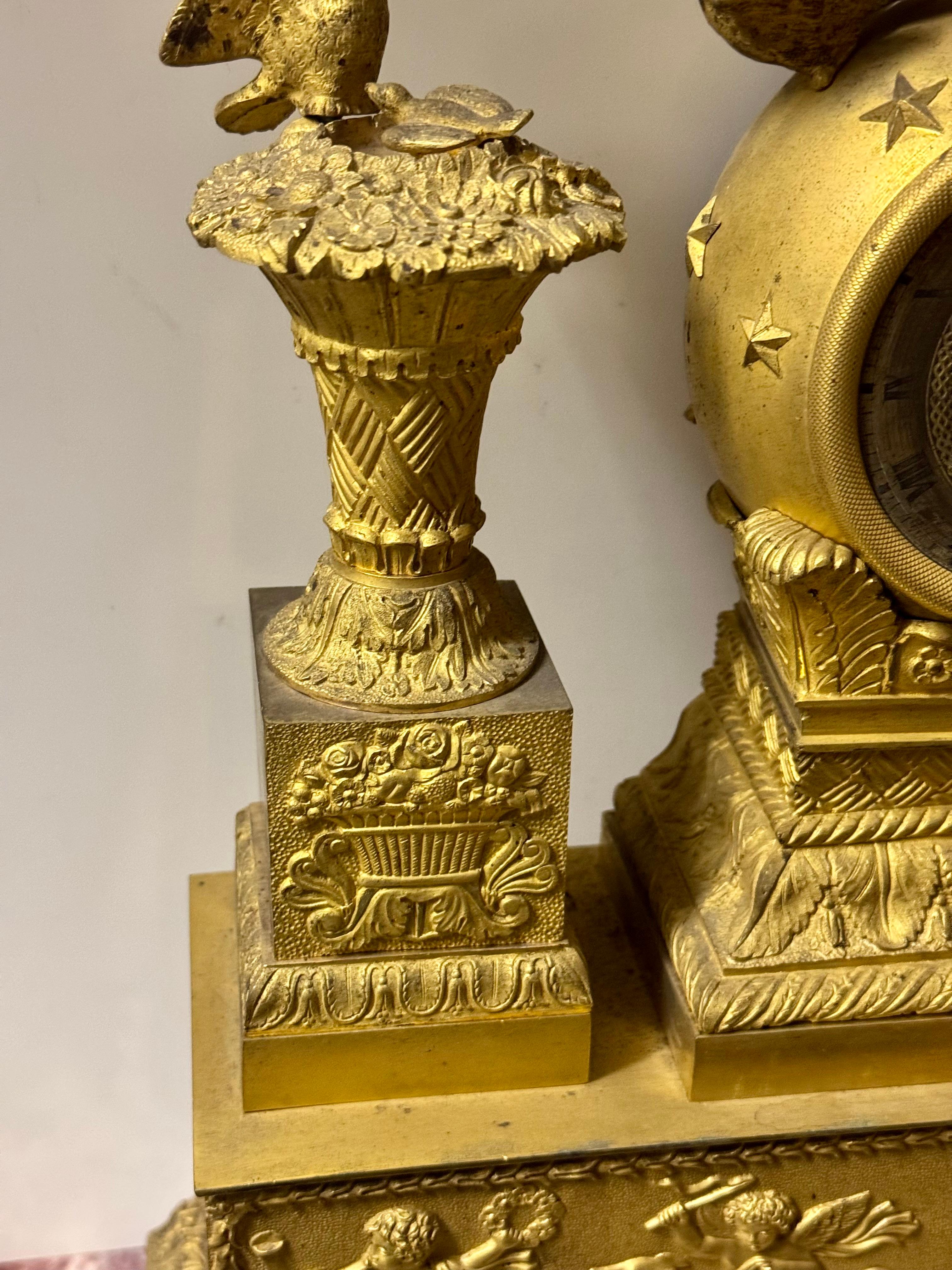 Bronze Empire clock bronze For Sale
