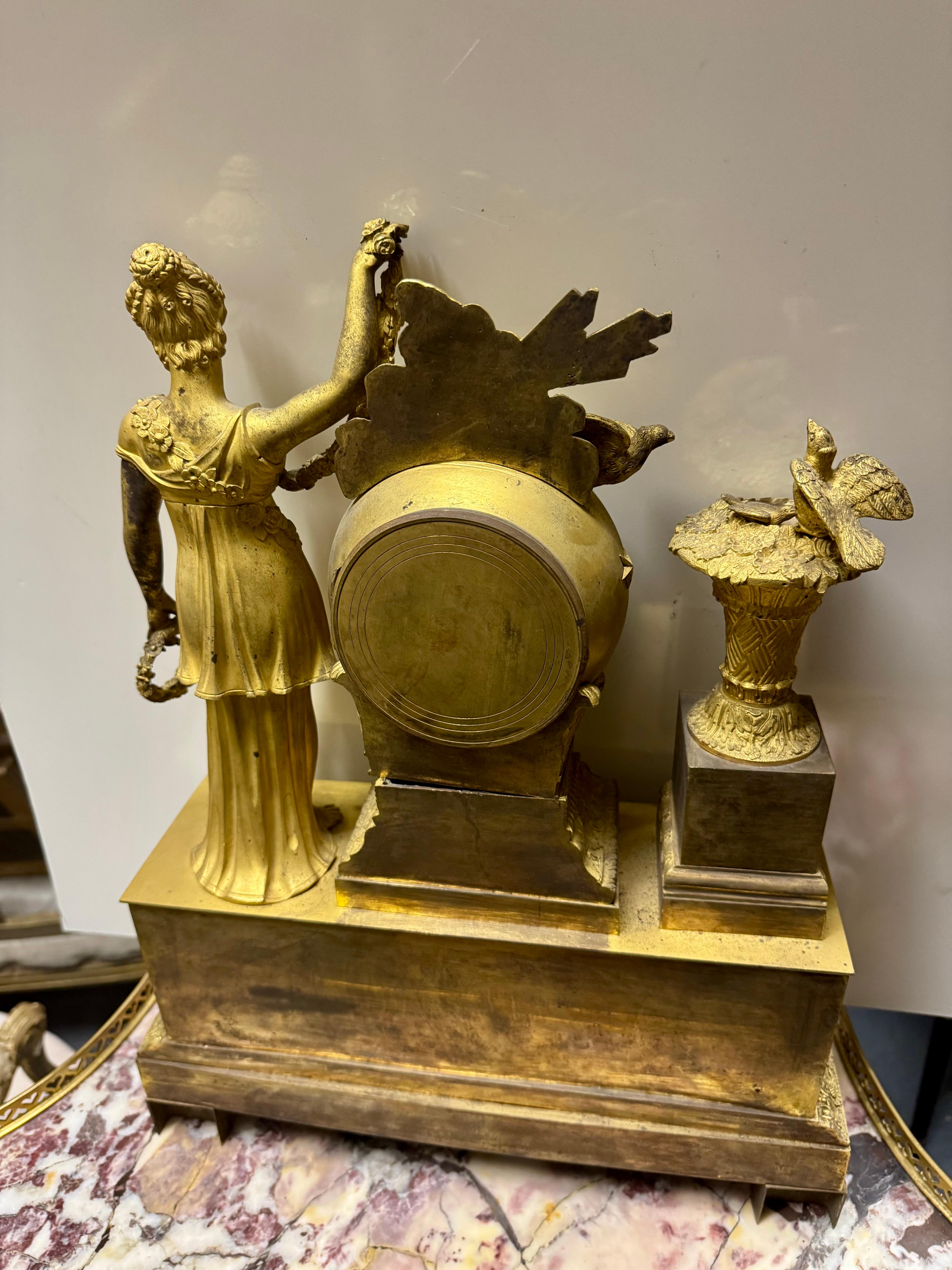 Empire clock bronze For Sale 1