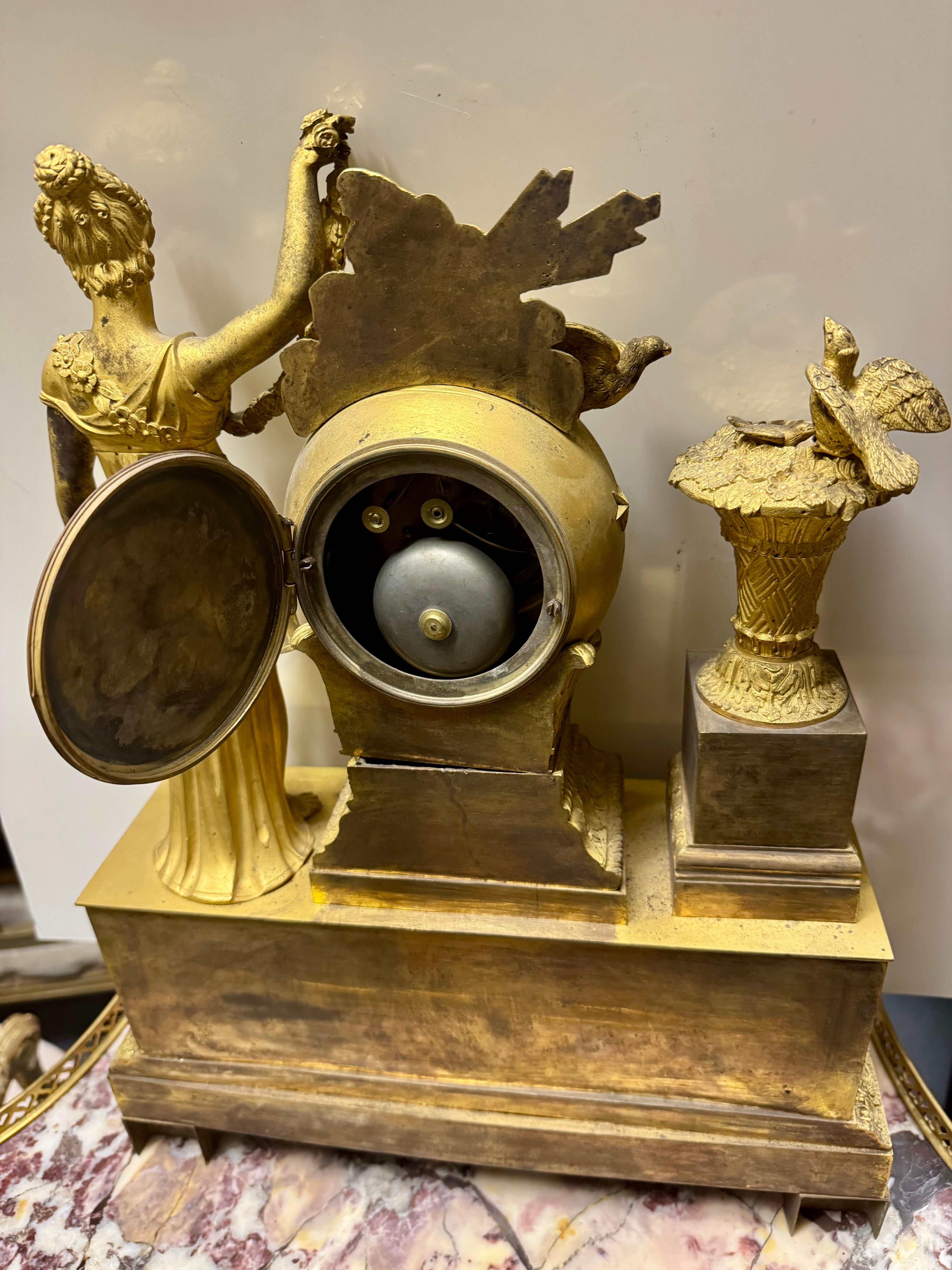Empire clock bronze For Sale 2